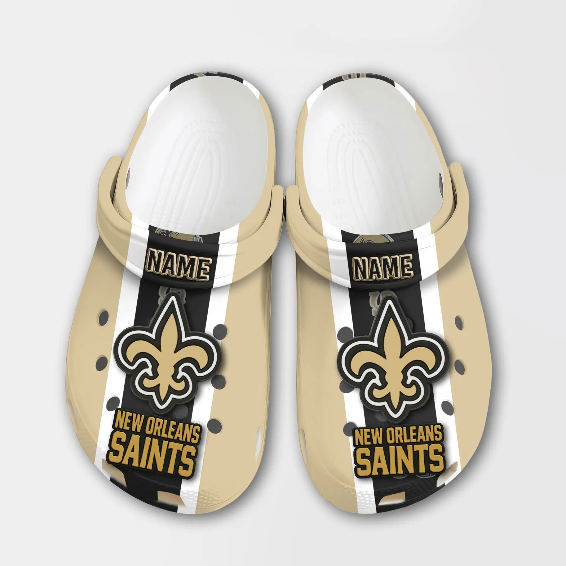 New Orleans Saints | PREMIUM NFL CLOGS TD – HuddleStyle.com - Main