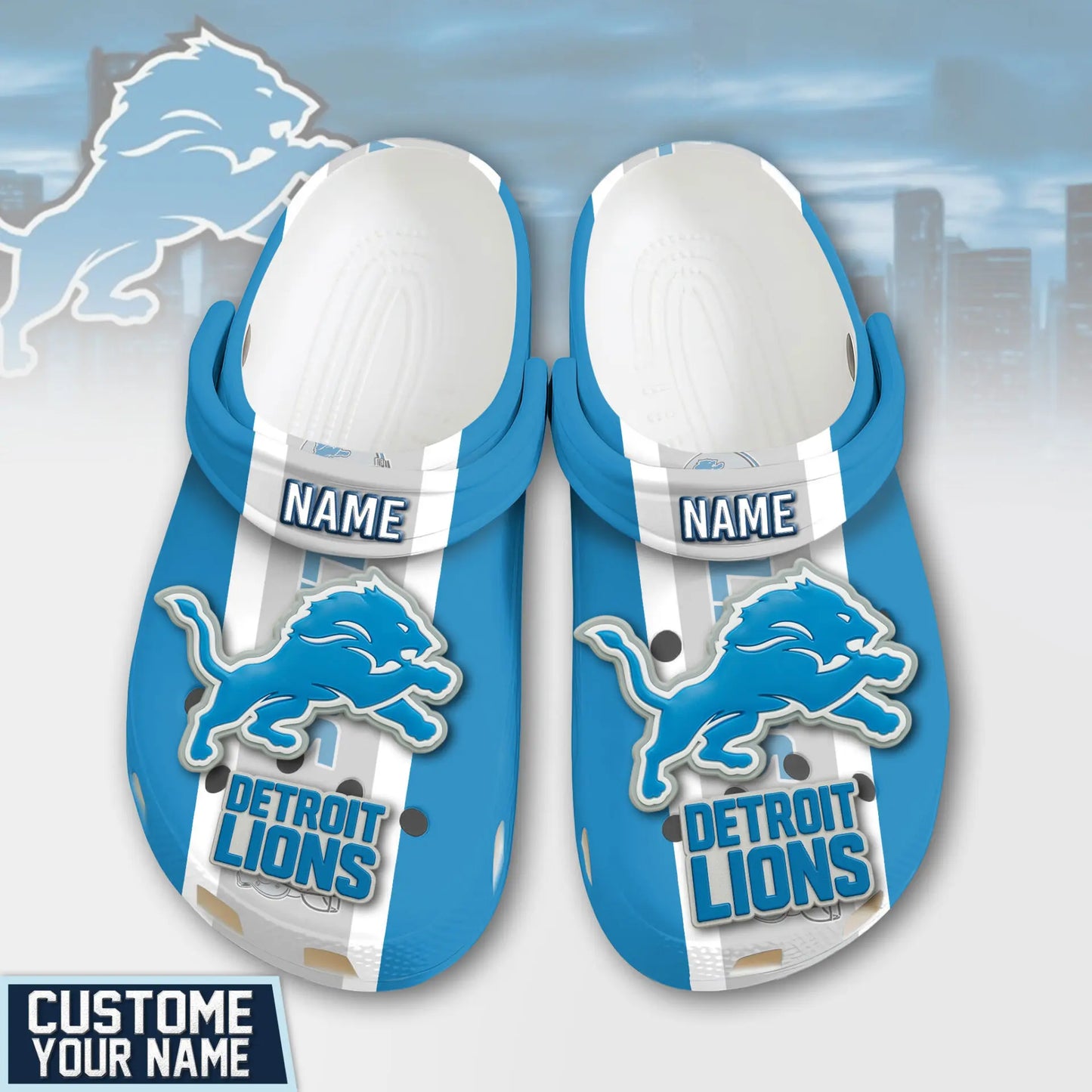 Detroit Lions | PREMIUM NFL CLOGS TD – HuddleStyle.com - Main