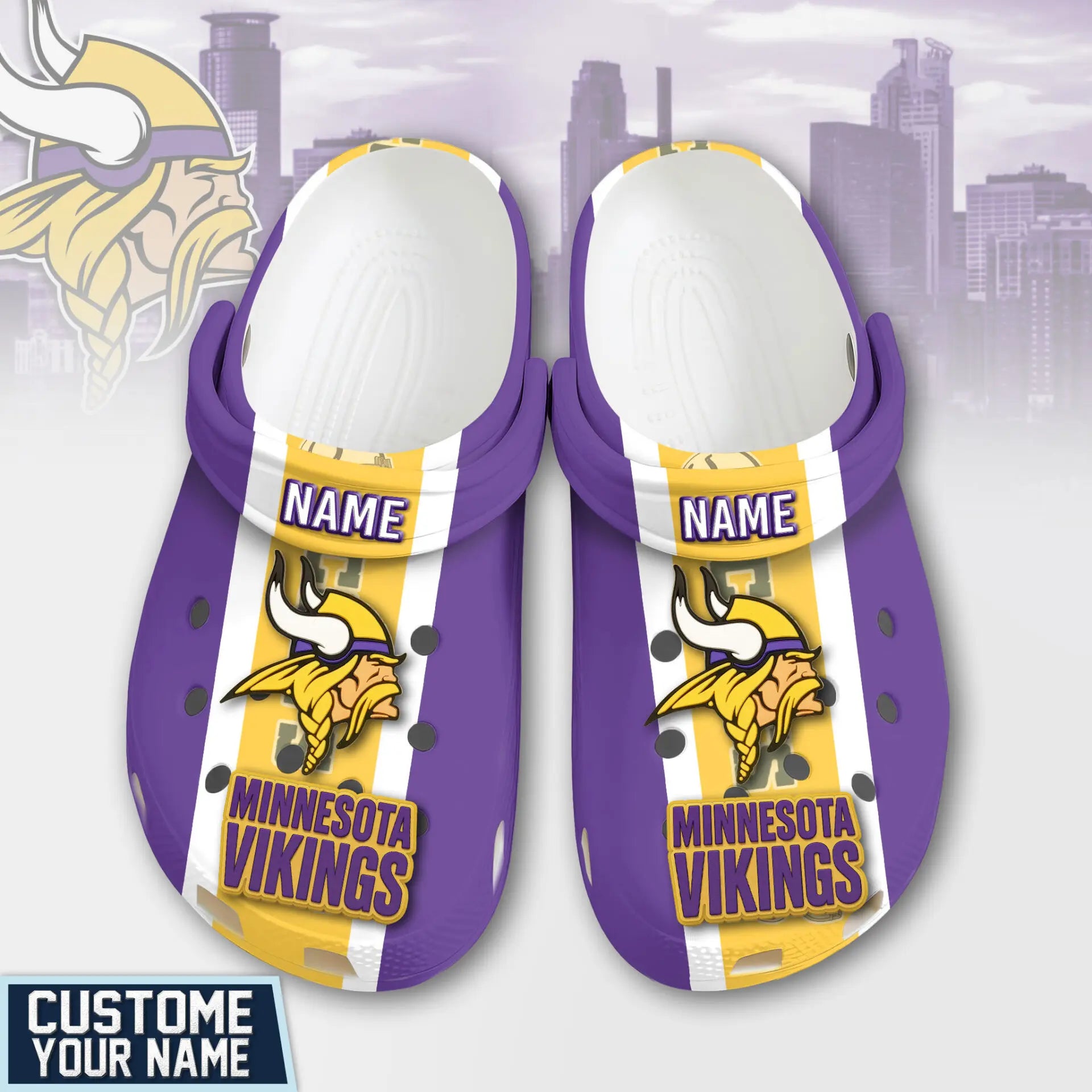 Minnesota Vikings | PREMIUM NFL CLOGS TD – HuddleStyle.com - Image 2