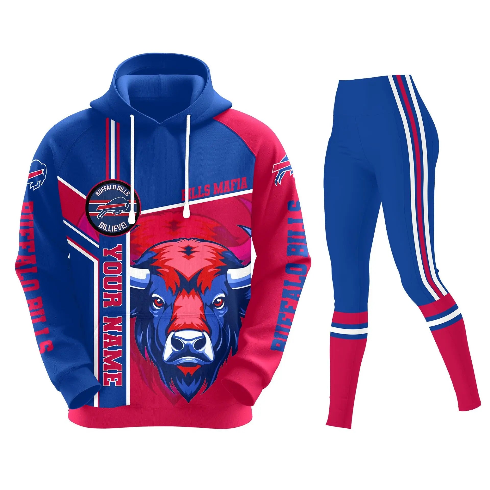 Buffalo Bills | Premium Hoodie Legging and Jogger HI – HuddleStyle.com - Image 2