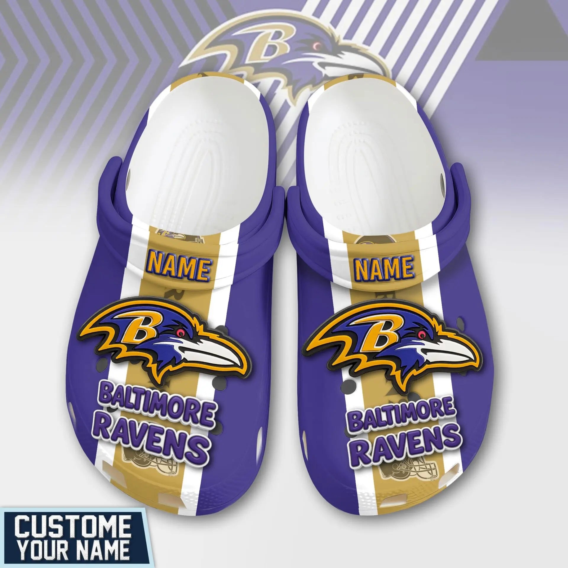 Baltimore Ravens | PREMIUM NFL CLOGS TD – HuddleStyle.com - Image 2