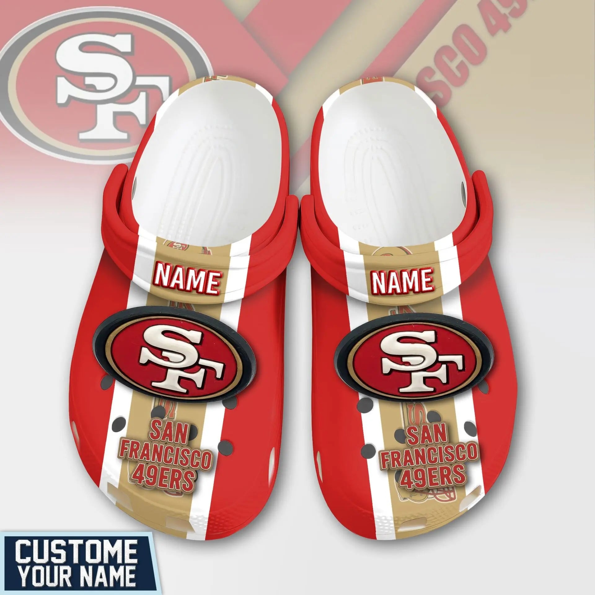 San Francisco 49ers | PREMIUM NFL CLOGS TD – HuddleStyle.com - Main