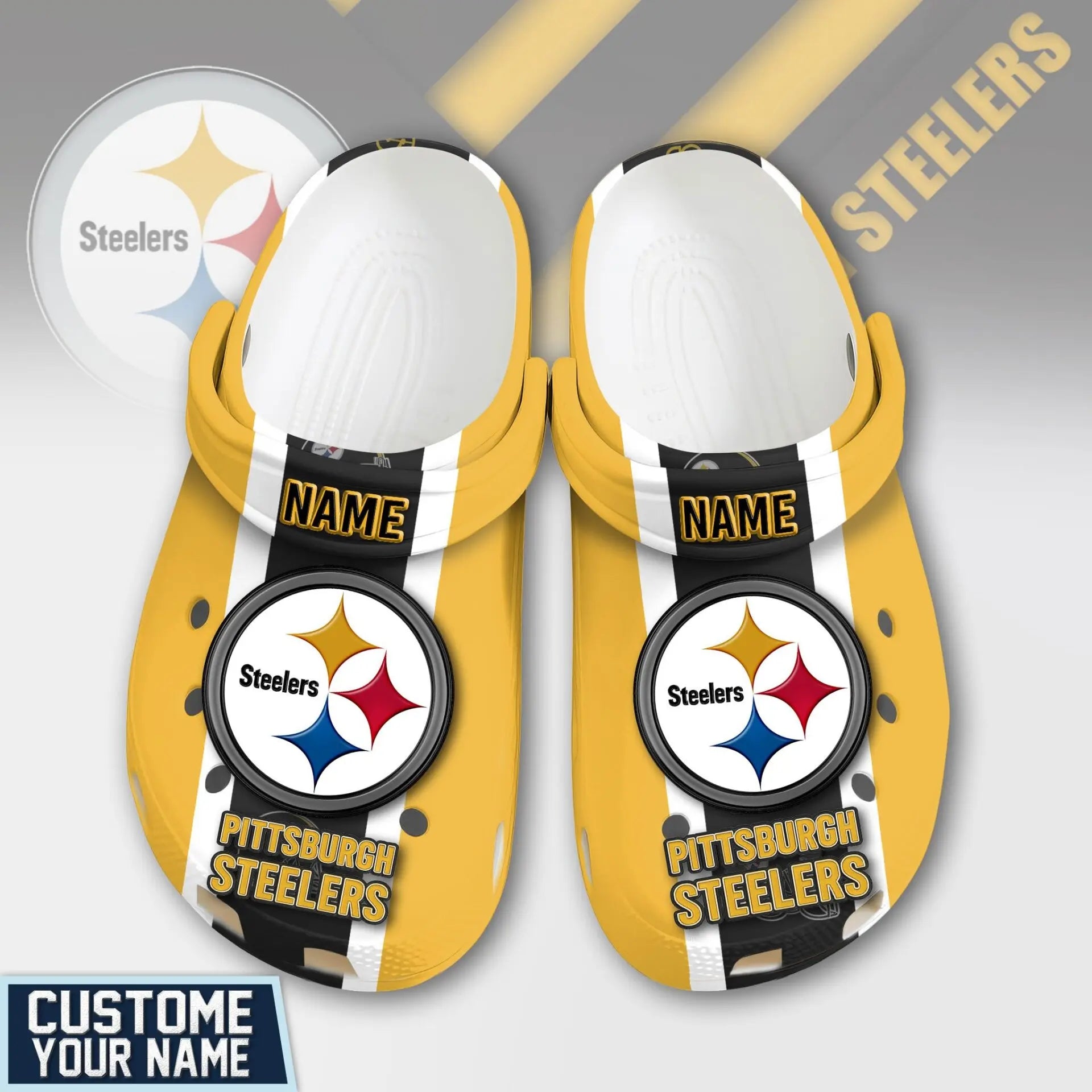 Pittsburgh Steelers | PREMIUM NFL CLOGS TD – HuddleStyle.com - Main