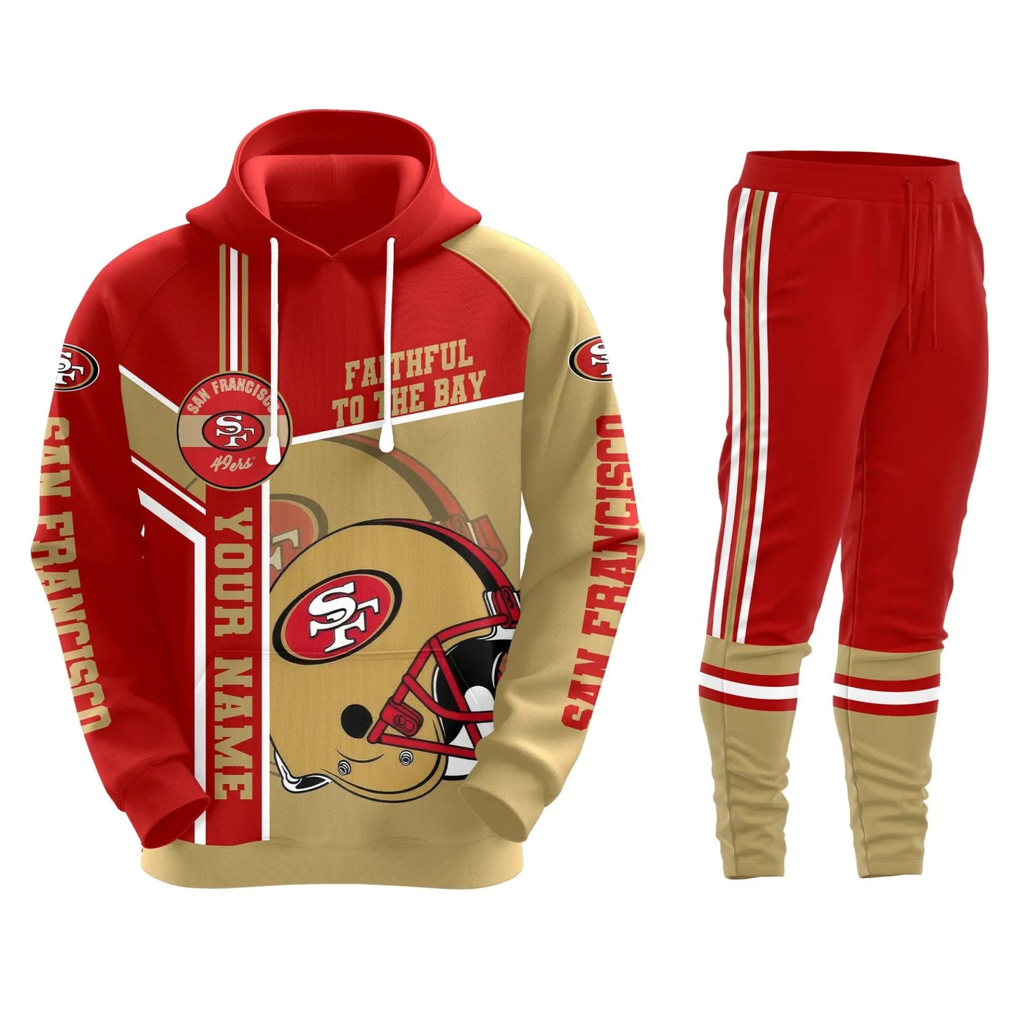 San Francisco 49ers | Premium Hoodie Legging and Jogger HI – HuddleStyle.com - Image 3