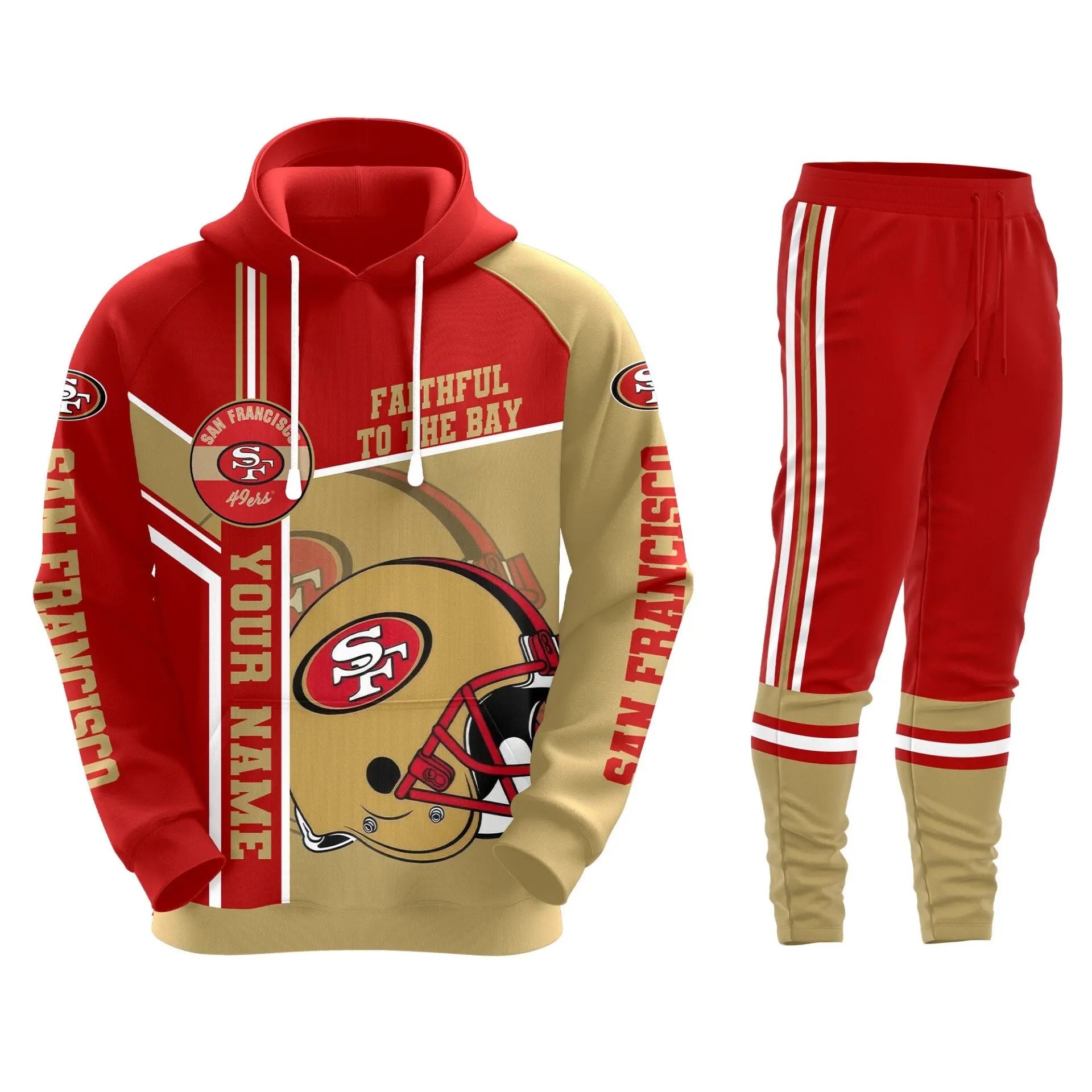 San Francisco 49ers | Premium Hoodie Legging and Jogger HI – HuddleStyle.com - Image 3
