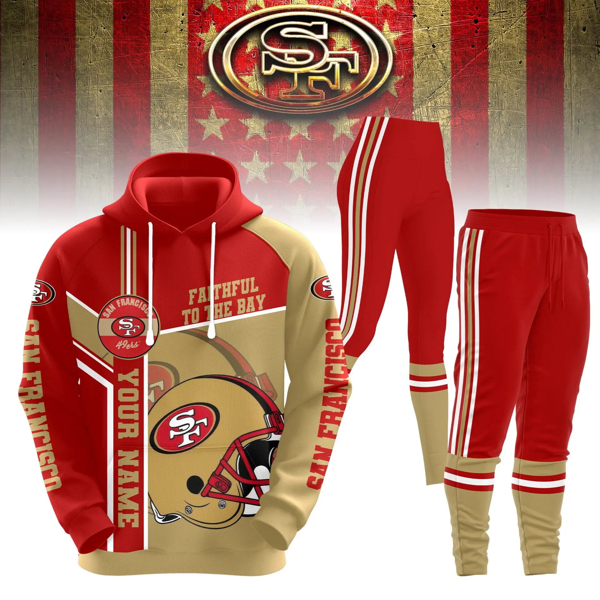 San Francisco 49ers | Premium Hoodie Legging and Jogger HI – HuddleStyle.com - Main