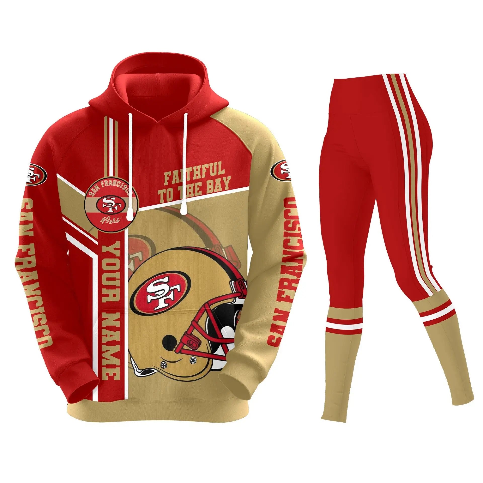San Francisco 49ers | Premium Hoodie Legging and Jogger HI – HuddleStyle.com - Image 2