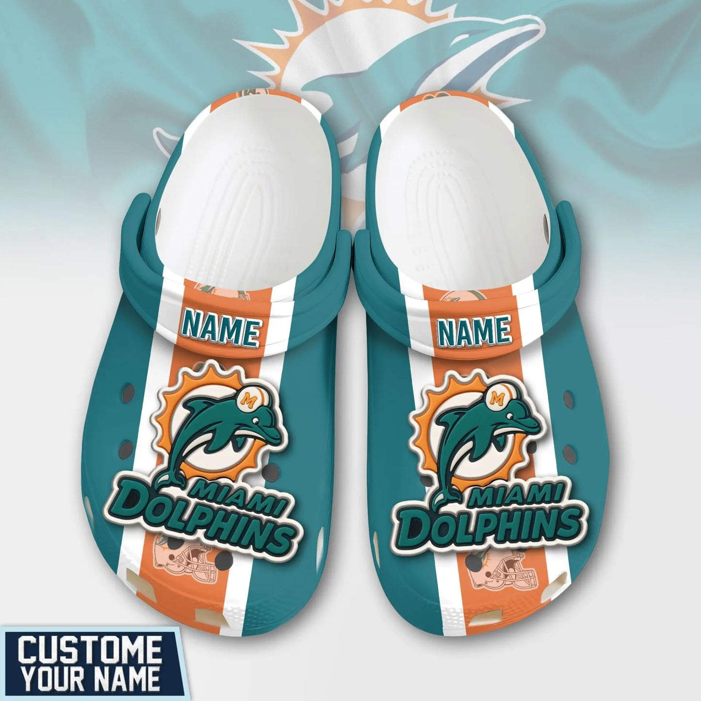 Miami Dolphins | PREMIUM NFL CLOGS TD – HuddleStyle.com - Main