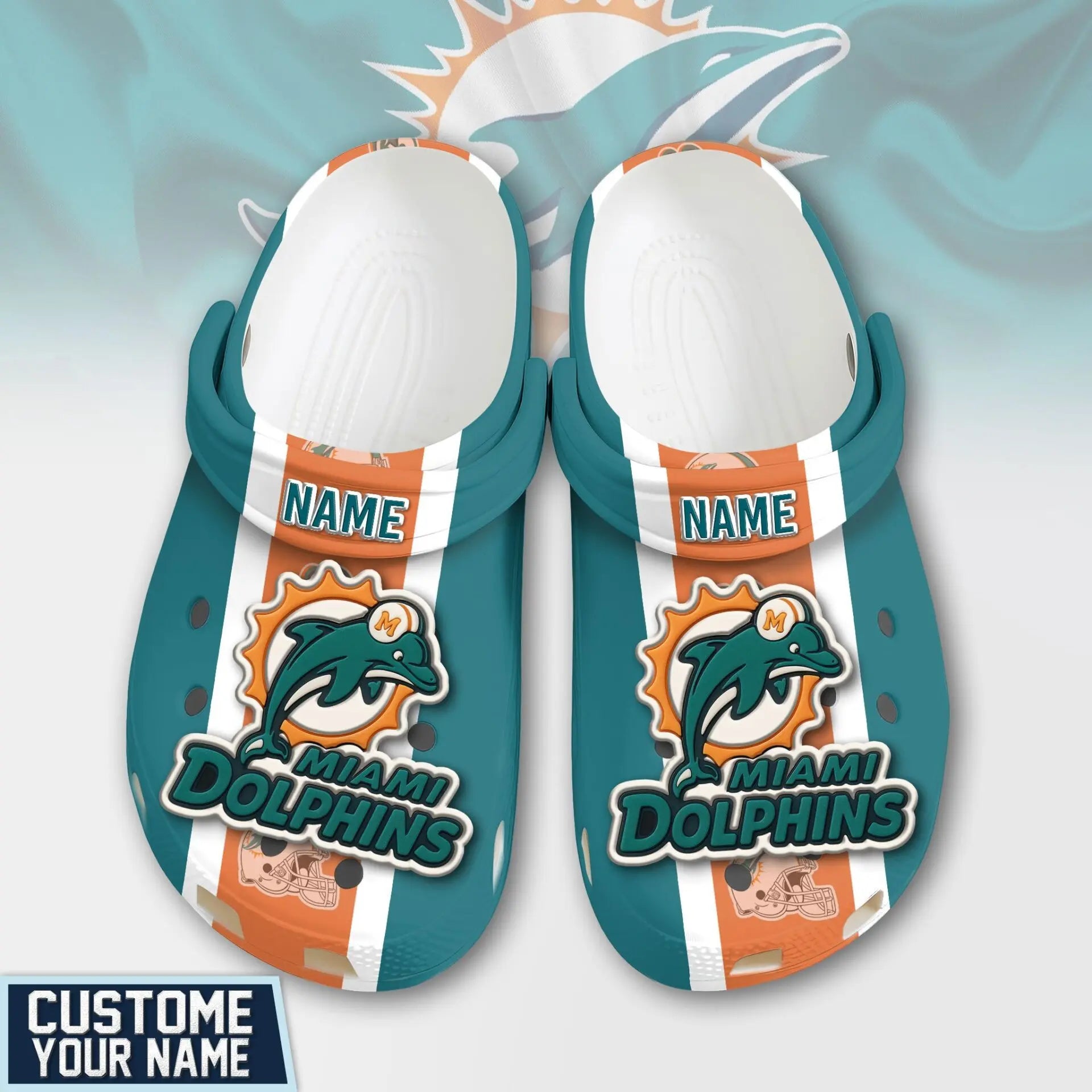 Miami Dolphins | PREMIUM NFL CLOGS TD – HuddleStyle.com - Main