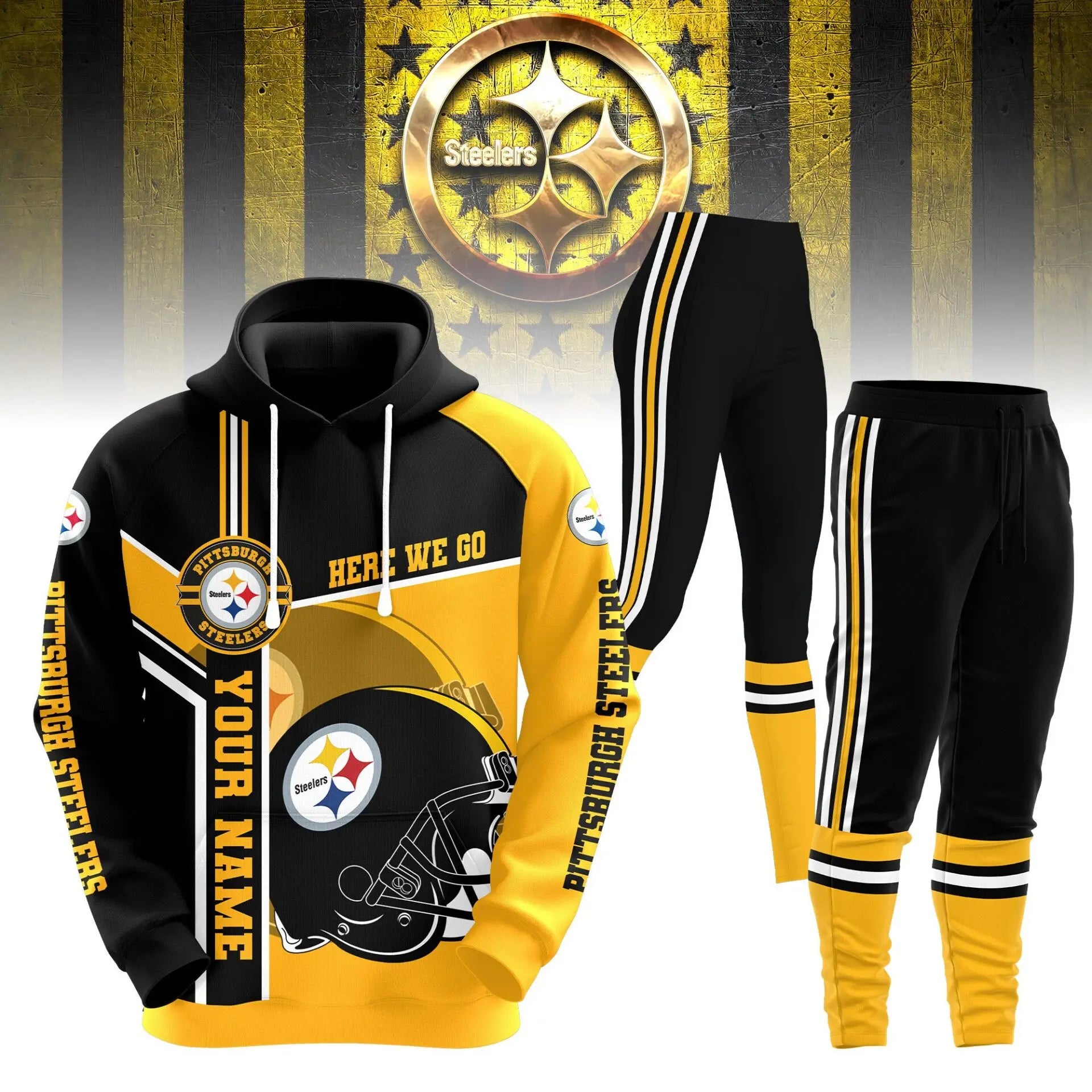 Pittsburgh Steelers | Premium Hoodie Legging and Jogger HI – HuddleStyle.com - Main