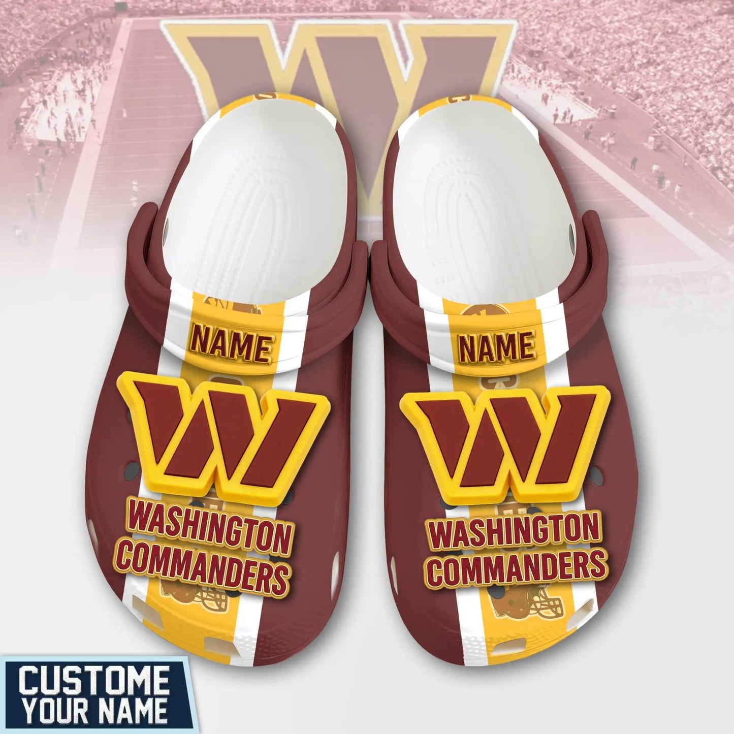 Washington Commanders | PREMIUM NFL CLOGS TD – HuddleStyle.com - Main