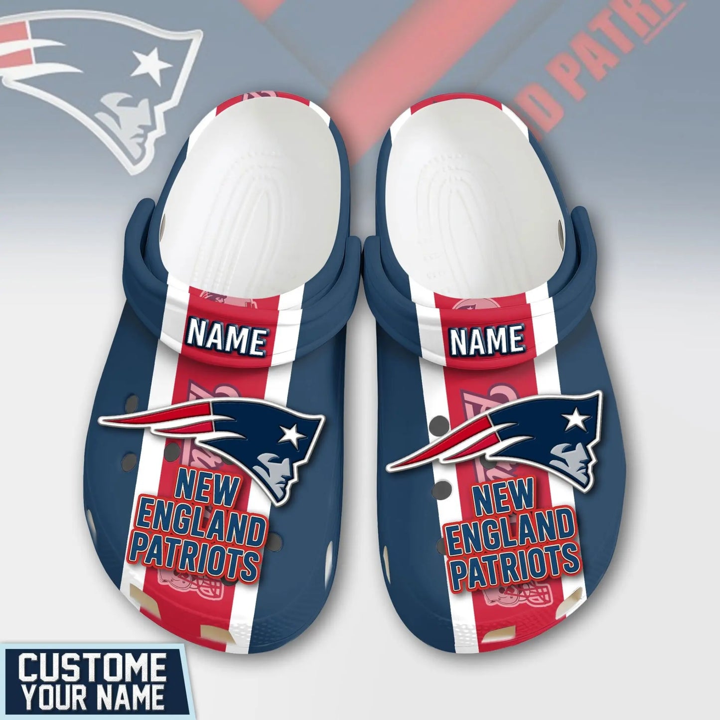 New England Patriots | PREMIUM NFL CLOGS TD – HuddleStyle.com - Main