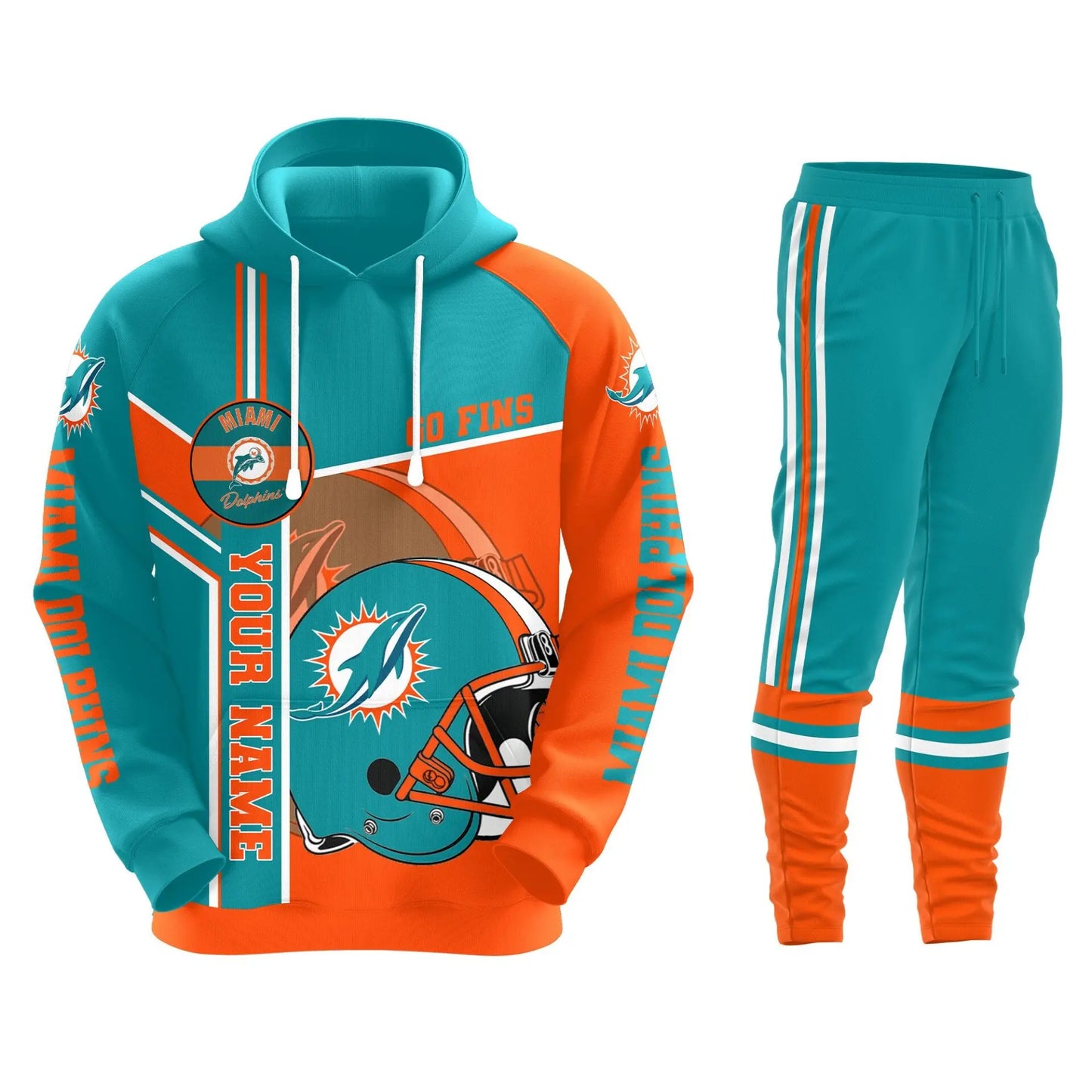 Miami Dolphins | Premium Hoodie Legging and Jogger HI – HuddleStyle.com - Image 3