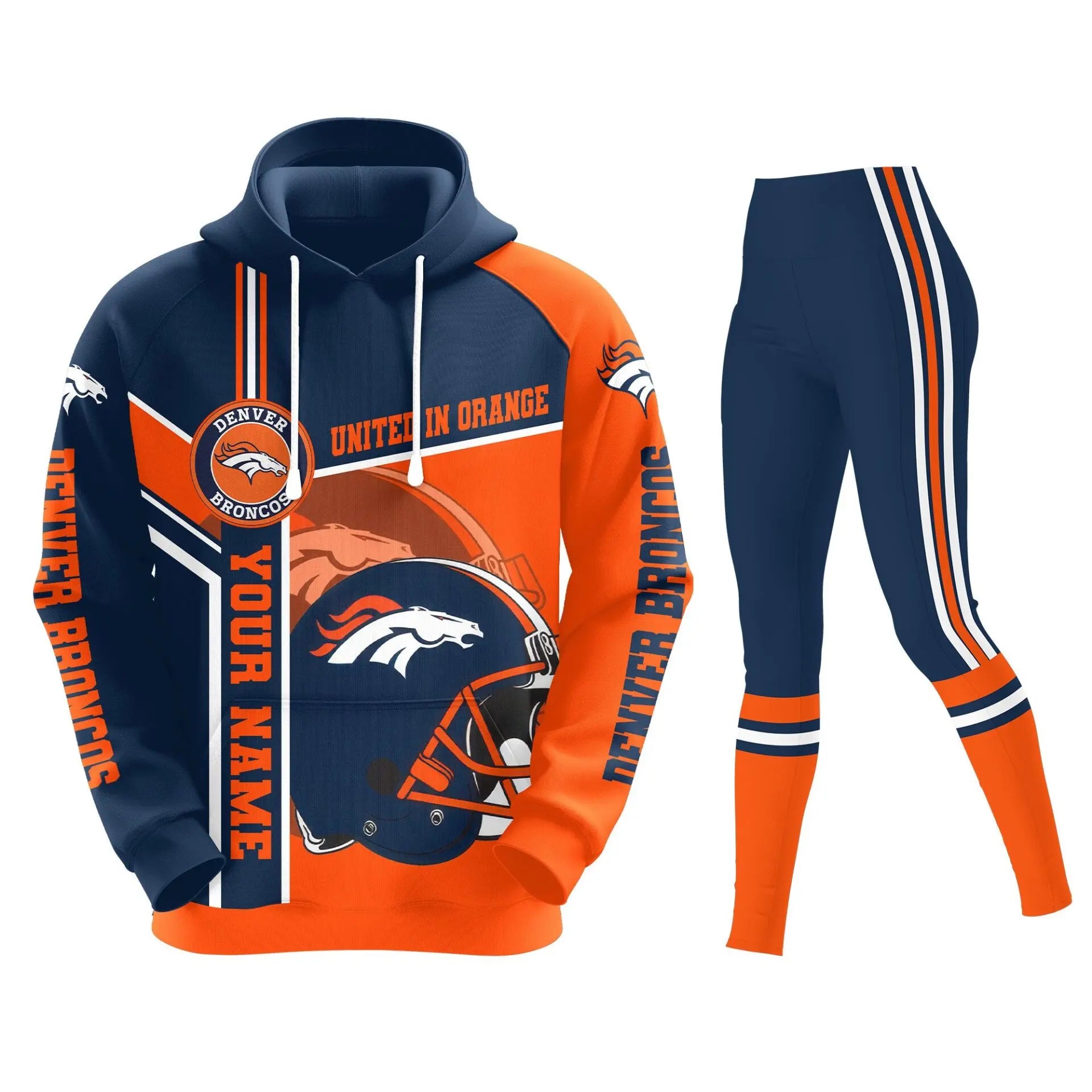 Denver Broncos | Premium Hoodie Legging and Jogger HI – HuddleStyle.com - Image 2