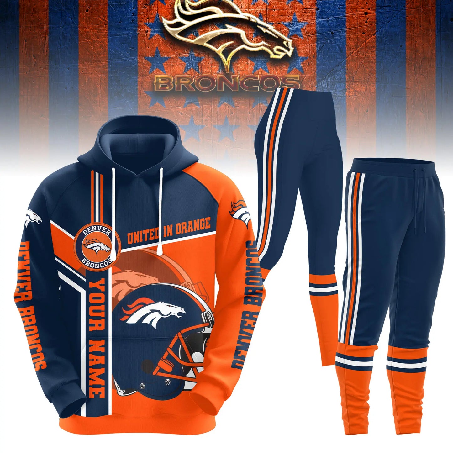 Denver Broncos | Premium Hoodie Legging and Jogger HI – HuddleStyle.com - Main