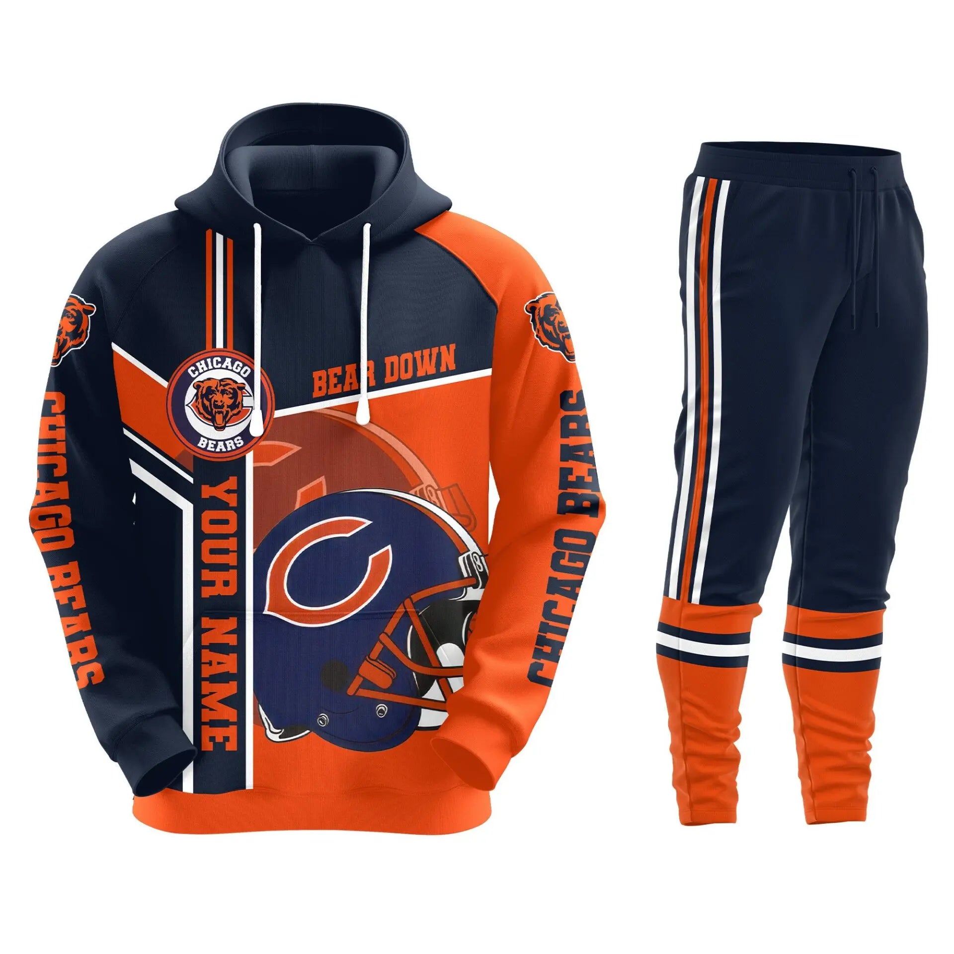 Chicago Bears | Premium Hoodie Legging and Jogger HI – HuddleStyle.com - Image 3