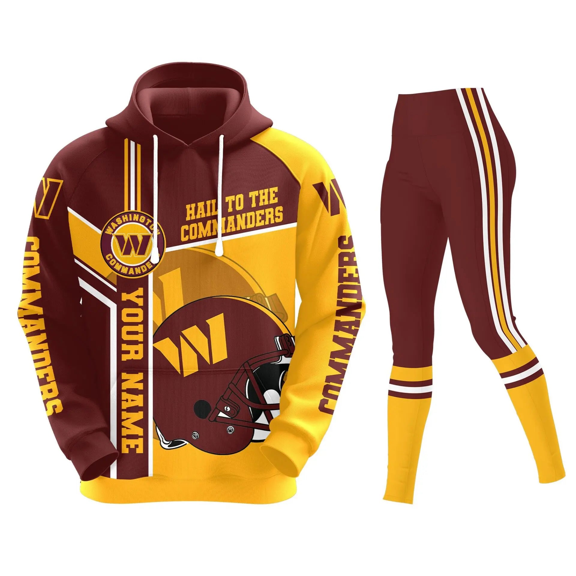 Washington Commanders | Premium Hoodie Legging and Jogger HI – HuddleStyle.com - Image 2