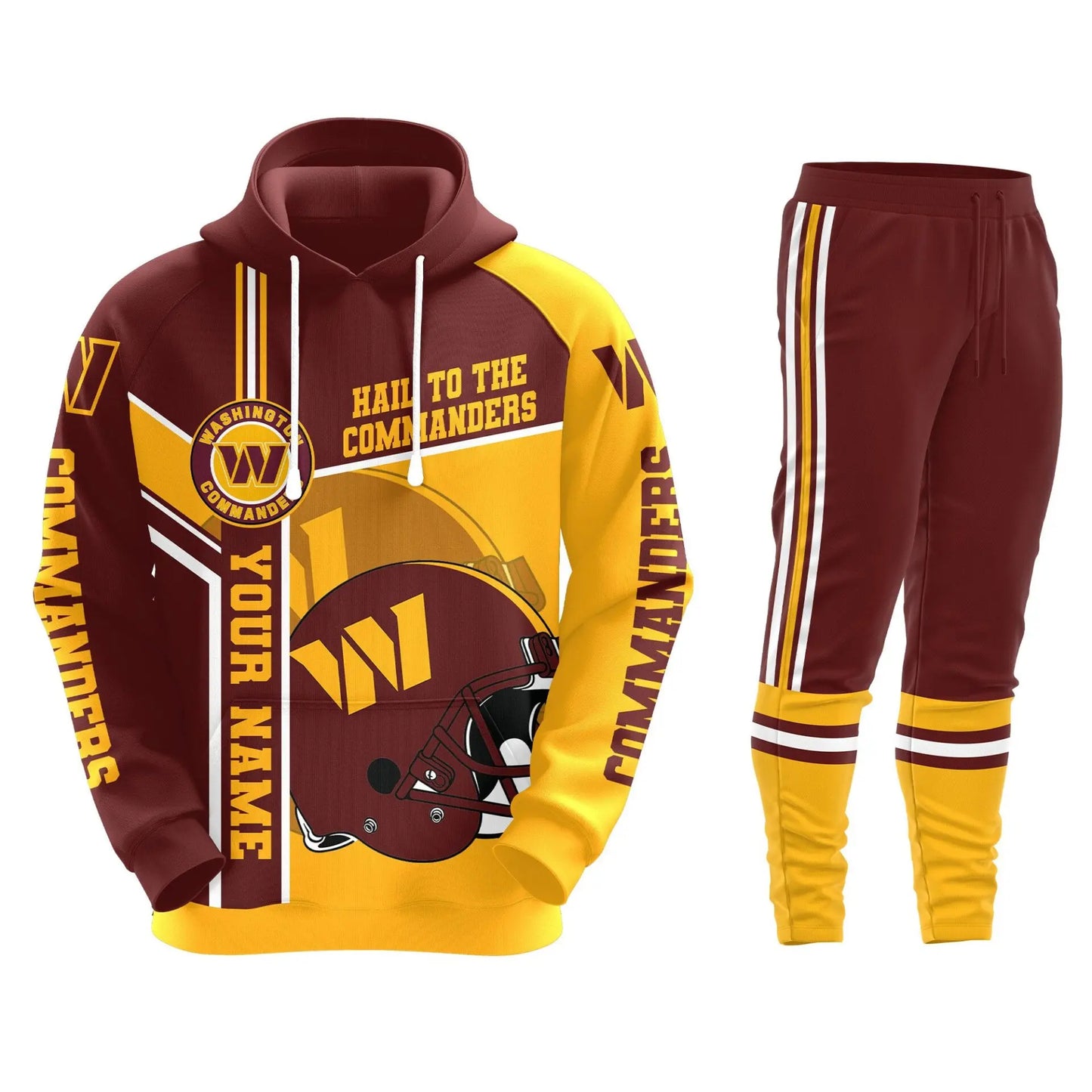 Washington Commanders | Premium Hoodie Legging and Jogger HI – HuddleStyle.com - Image 3