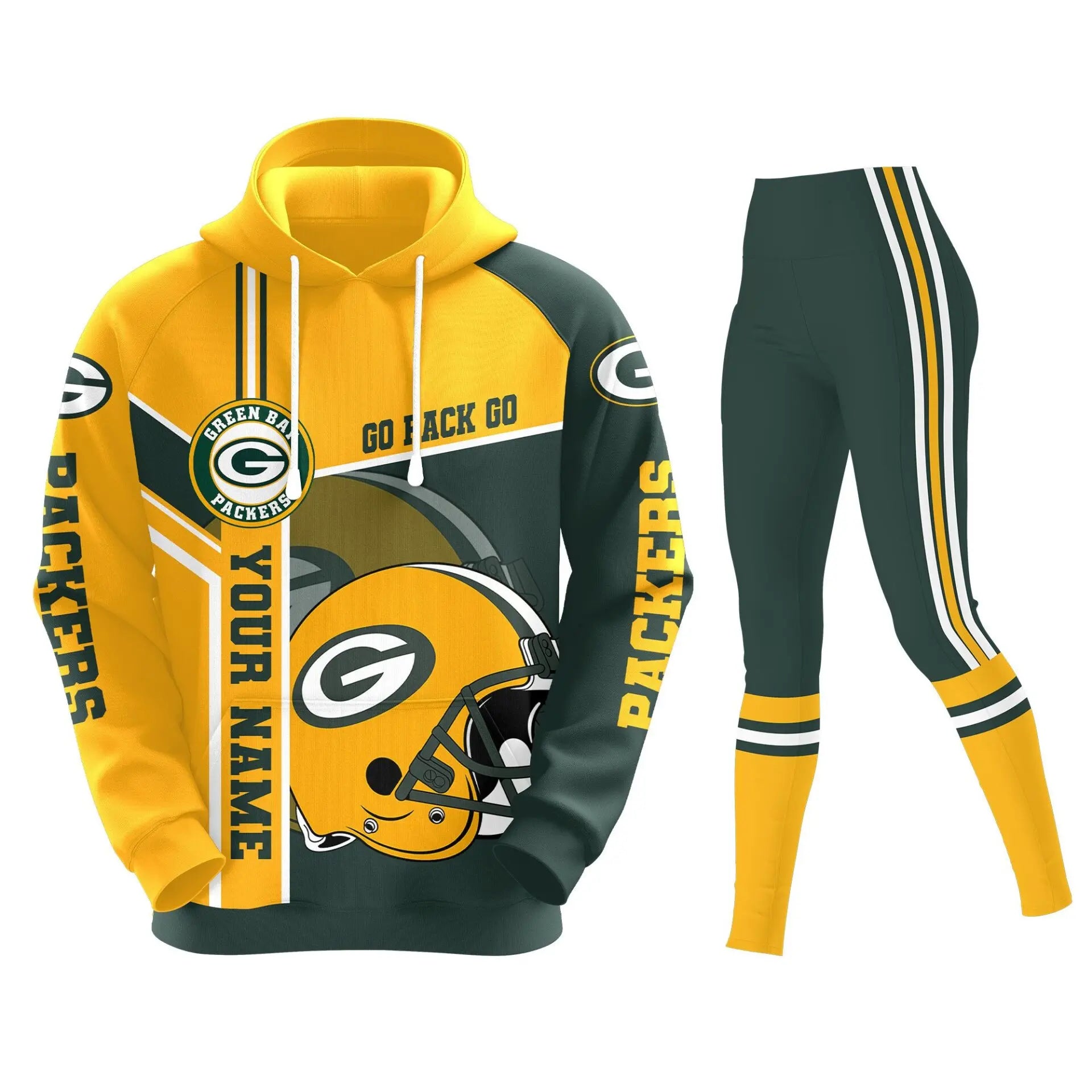 Green Bay Packers | Premium Hoodie Legging and Jogger HI – HuddleStyle.com - Image 2