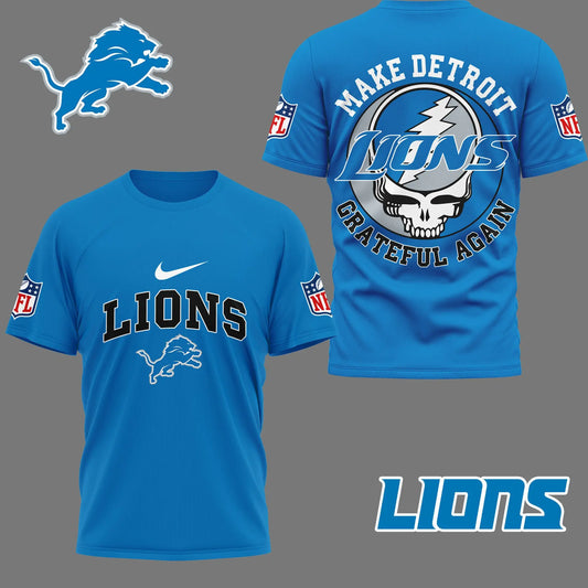 Detroit Lions | Premium Grateful Game Day 3D Shirt NY – HuddleStyle.com - Main