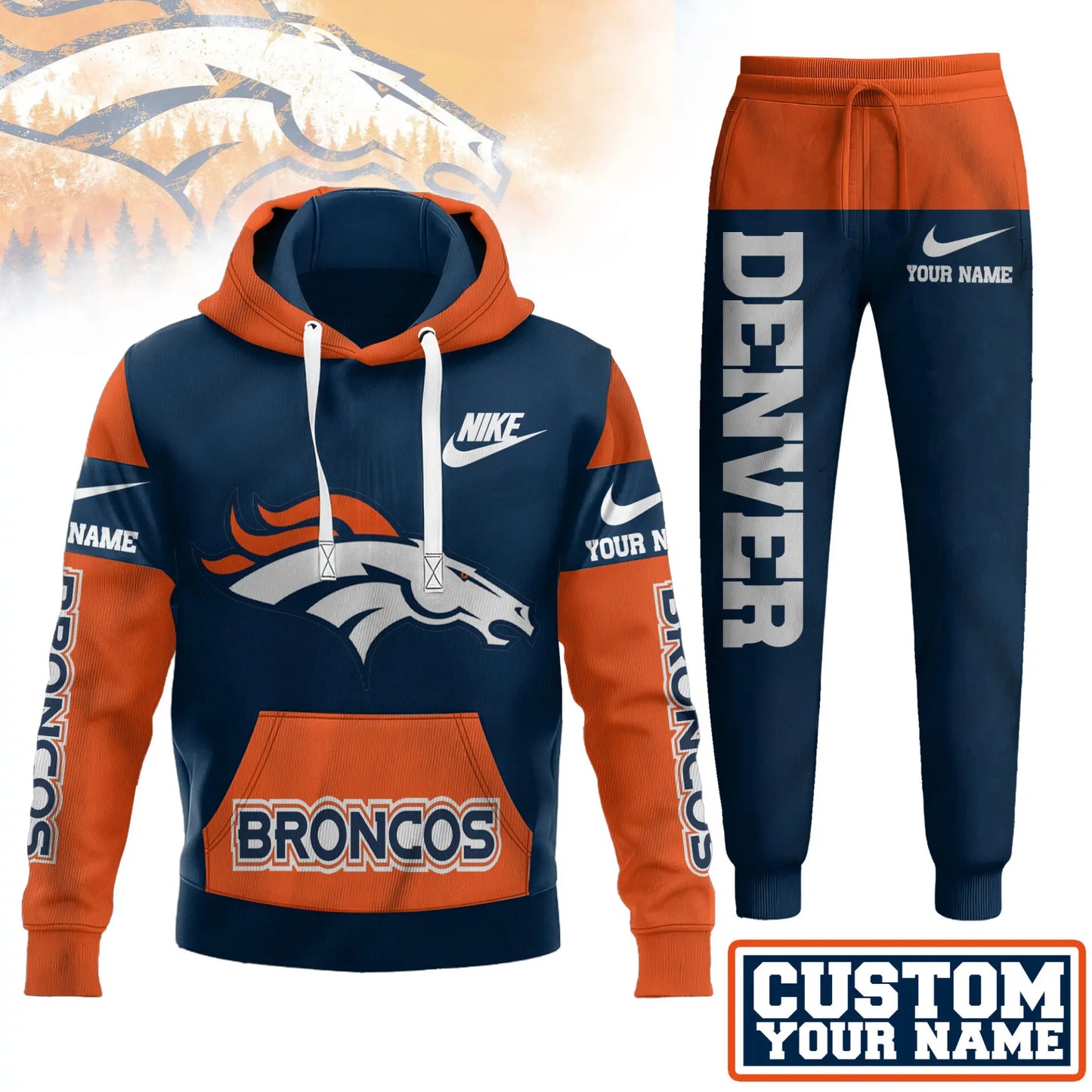 Denver Broncos | Premium Hoodie & Pants Set TD – HuddleStyle.com - Main
