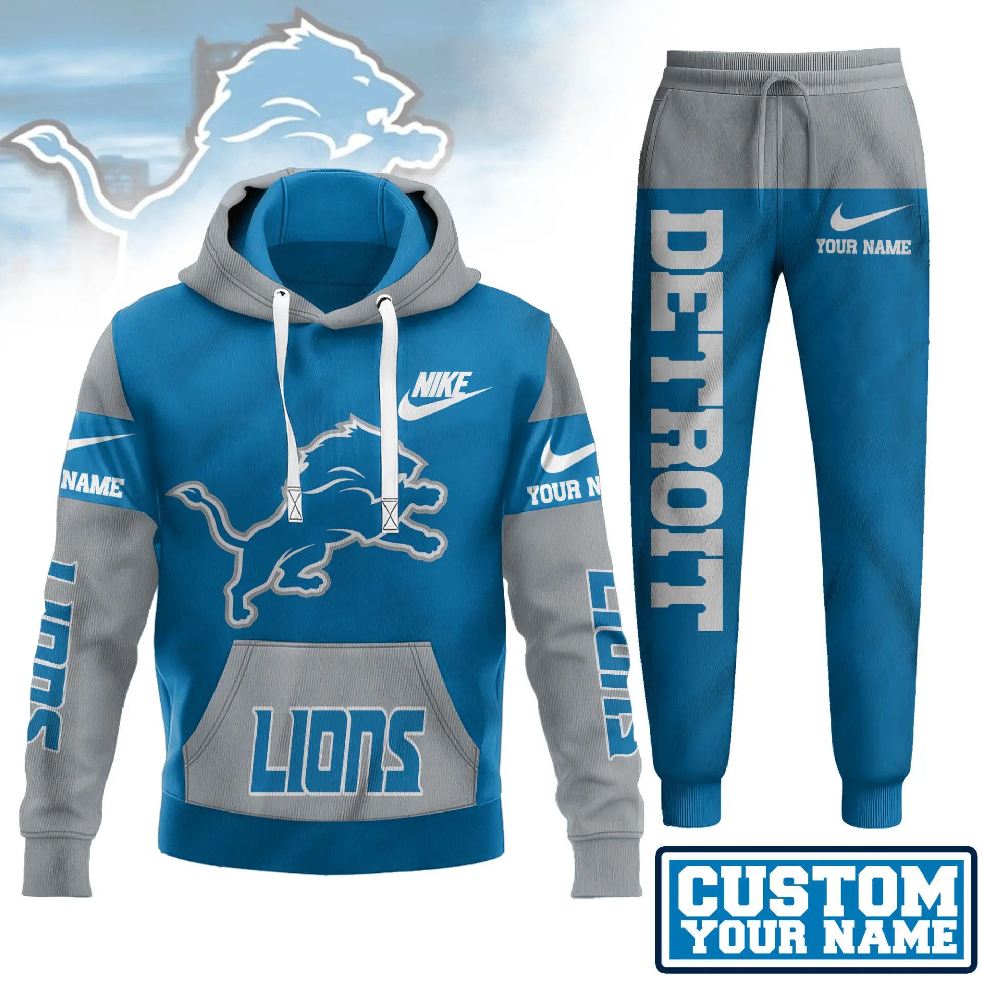 Detroit Lions | Premium Hoodie & Pants Set TD – HuddleStyle.com - Main