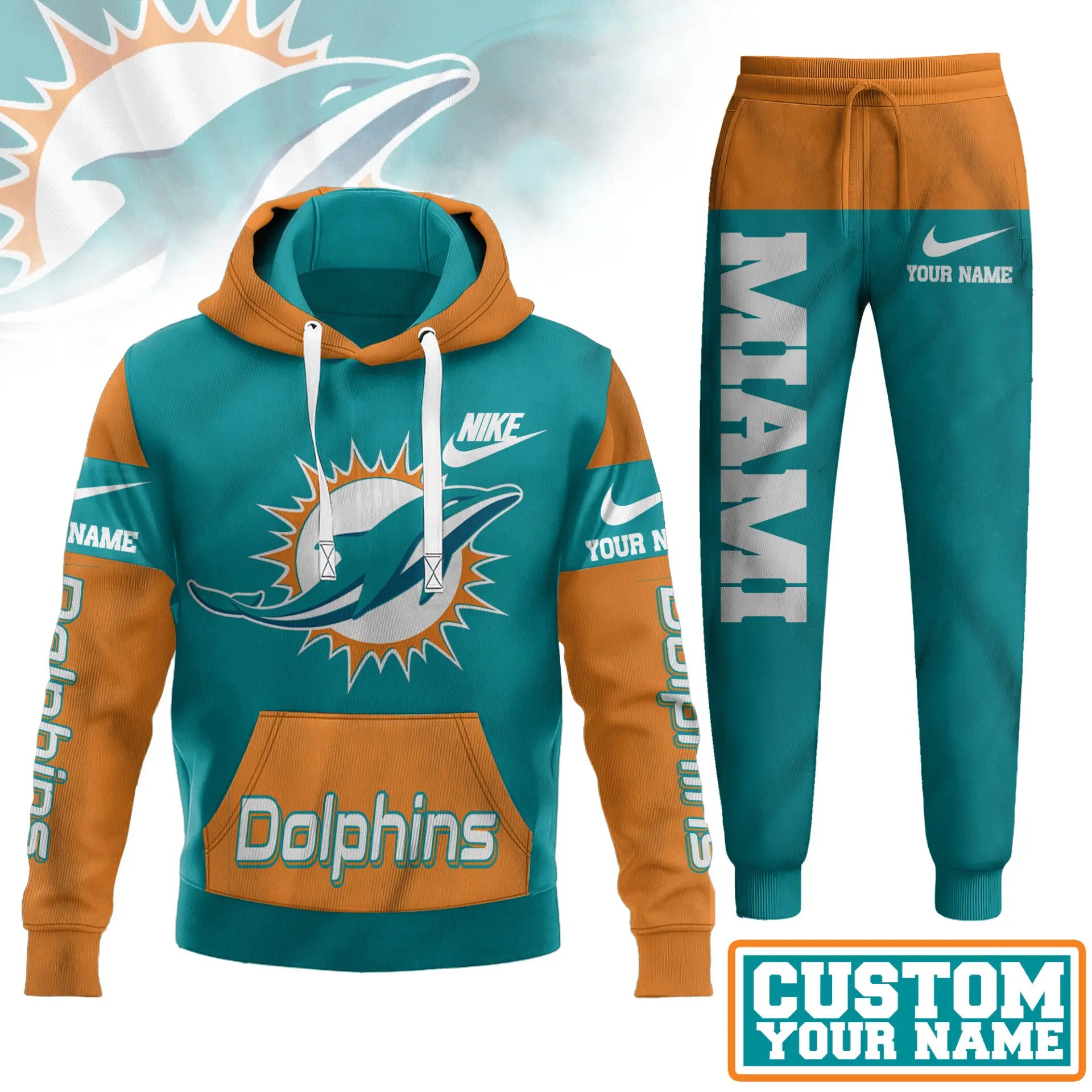 Miami Dolphins | Premium Hoodie & Pants Set TD – HuddleStyle.com - Main