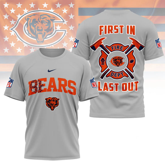 Chicago Bears | Premium NFL Fire Dept 3D Shirt TD – HuddleStyle.com - Main