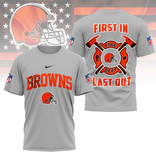 Cleveland Browns | Premium NFL Fire Dept 3D Shirt TD – HuddleStyle.com - Main