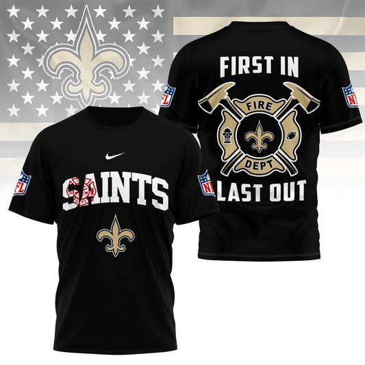 New Orleans Saints | Premium NFL Fire Dept 3D Shirt TD – HuddleStyle.com - Main