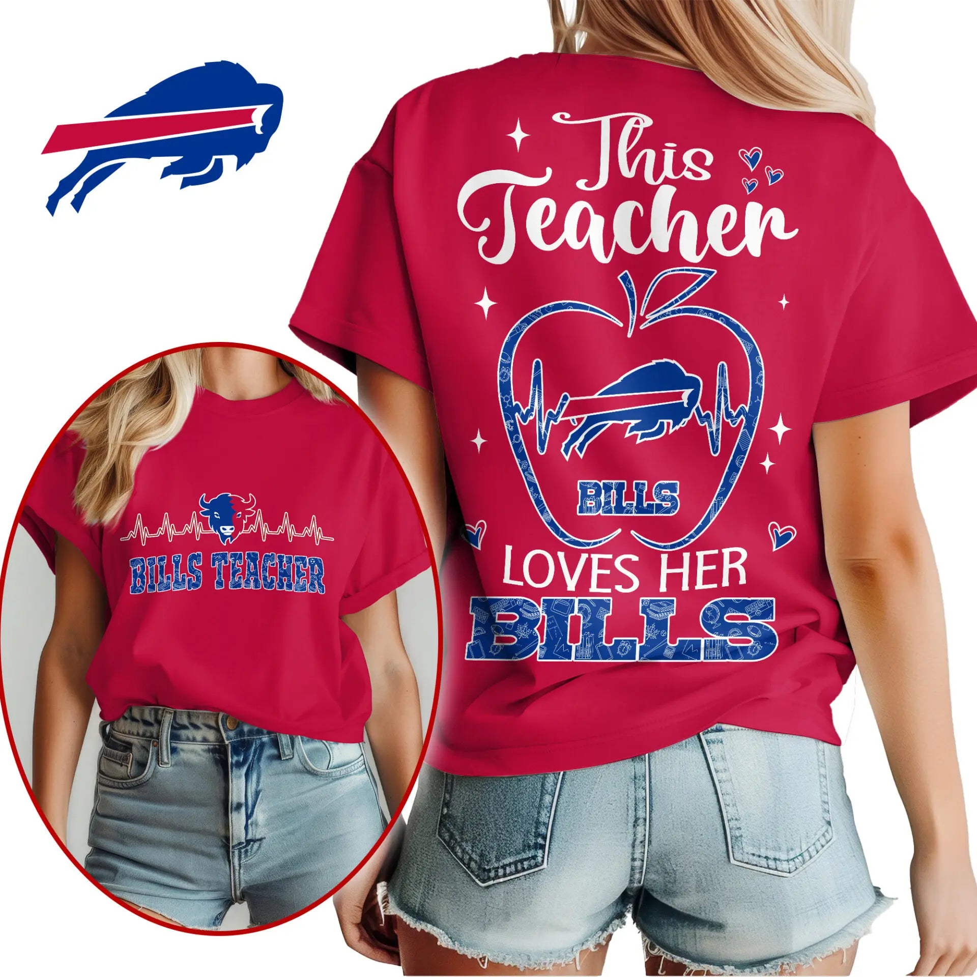 Buffalo Bills | Premium Teacher Appreciation Month Women Shirt NY – HuddleStyle.com - Image 2