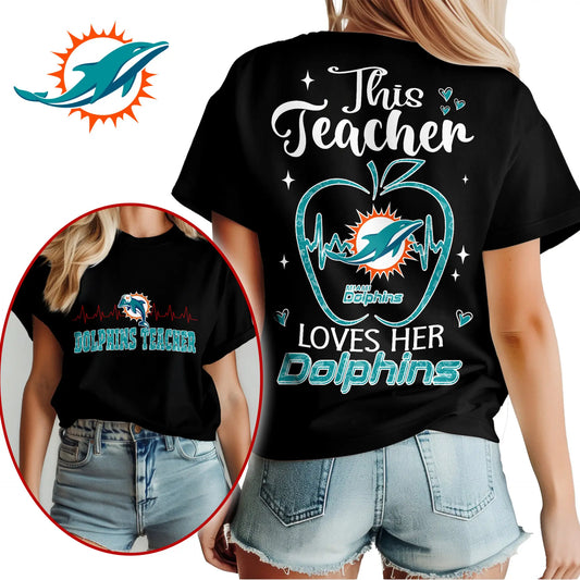 Miami Dolphins | Premium Teacher Appreciation Month Women Shirt NY – HuddleStyle.com - Main