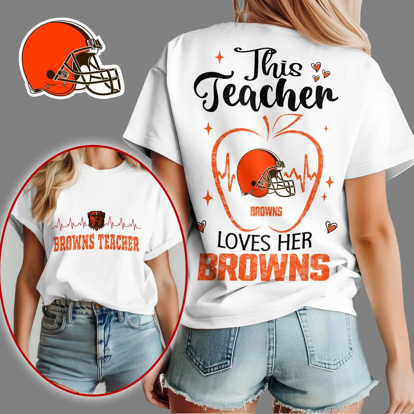 Cleveland Browns | Premium Teacher Appreciation Month Women Shirt NY – HuddleStyle.com - Image 4
