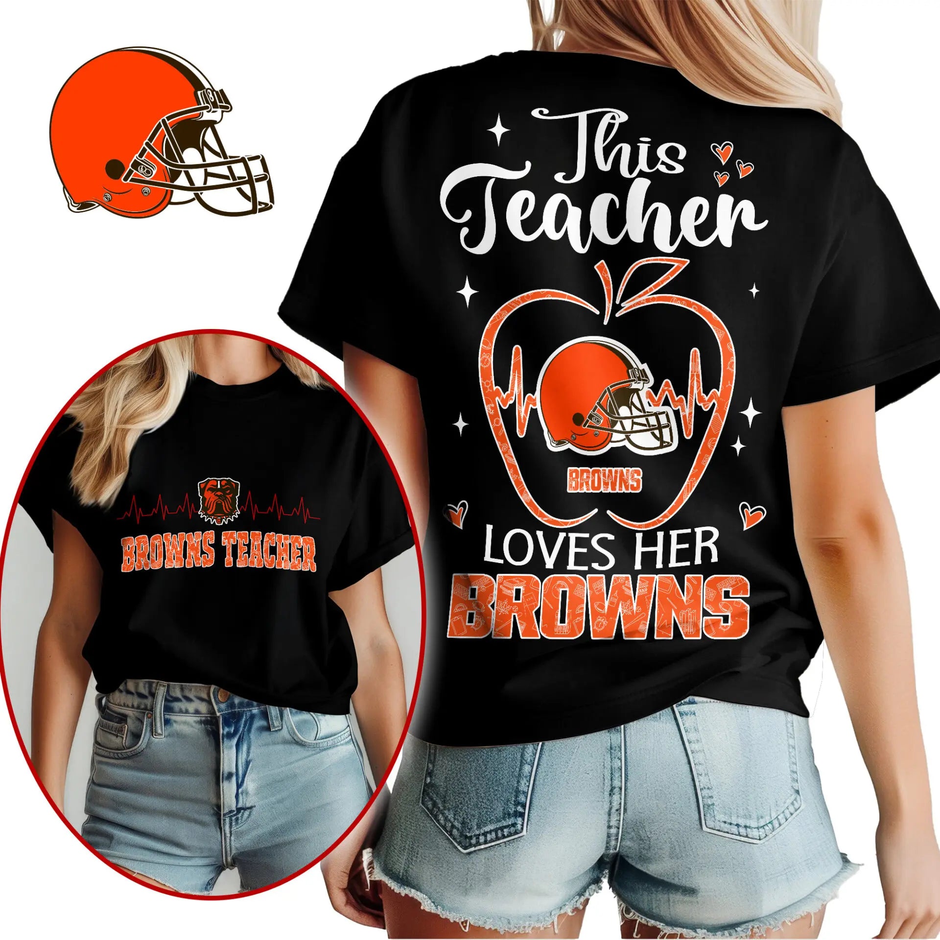 Cleveland Browns | Premium Teacher Appreciation Month Women Shirt NY – HuddleStyle.com - Main