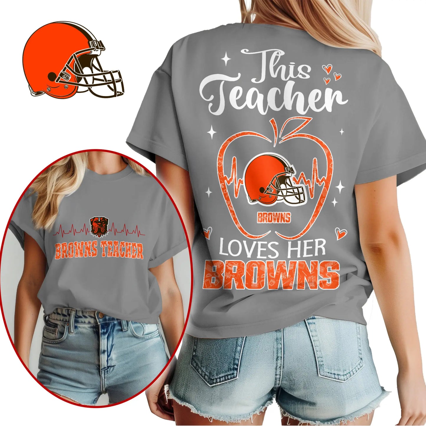 Cleveland Browns | Premium Teacher Appreciation Month Women Shirt NY – HuddleStyle.com - Image 2