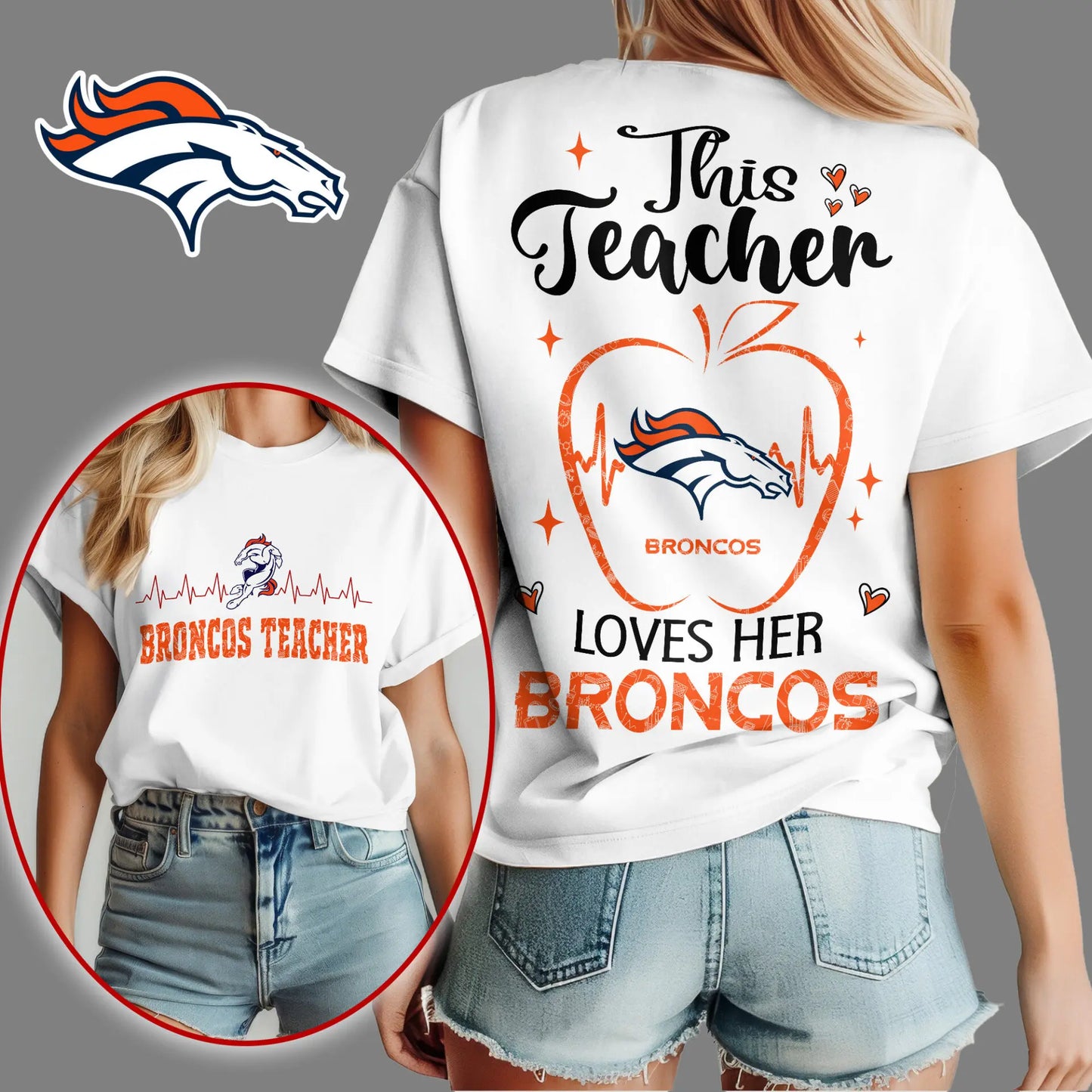 Denver Broncos | Premium Teacher Appreciation Month Women Shirt NY – HuddleStyle.com - Main