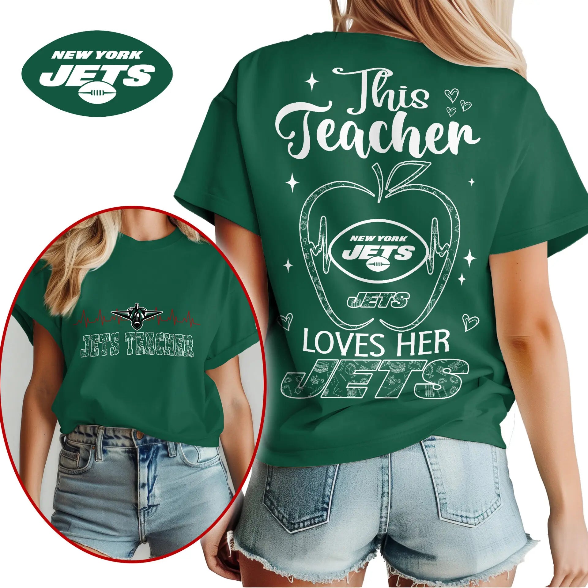 New York Jets | Premium Teacher Appreciation Month Women Shirt NY – HuddleStyle.com - Image 2