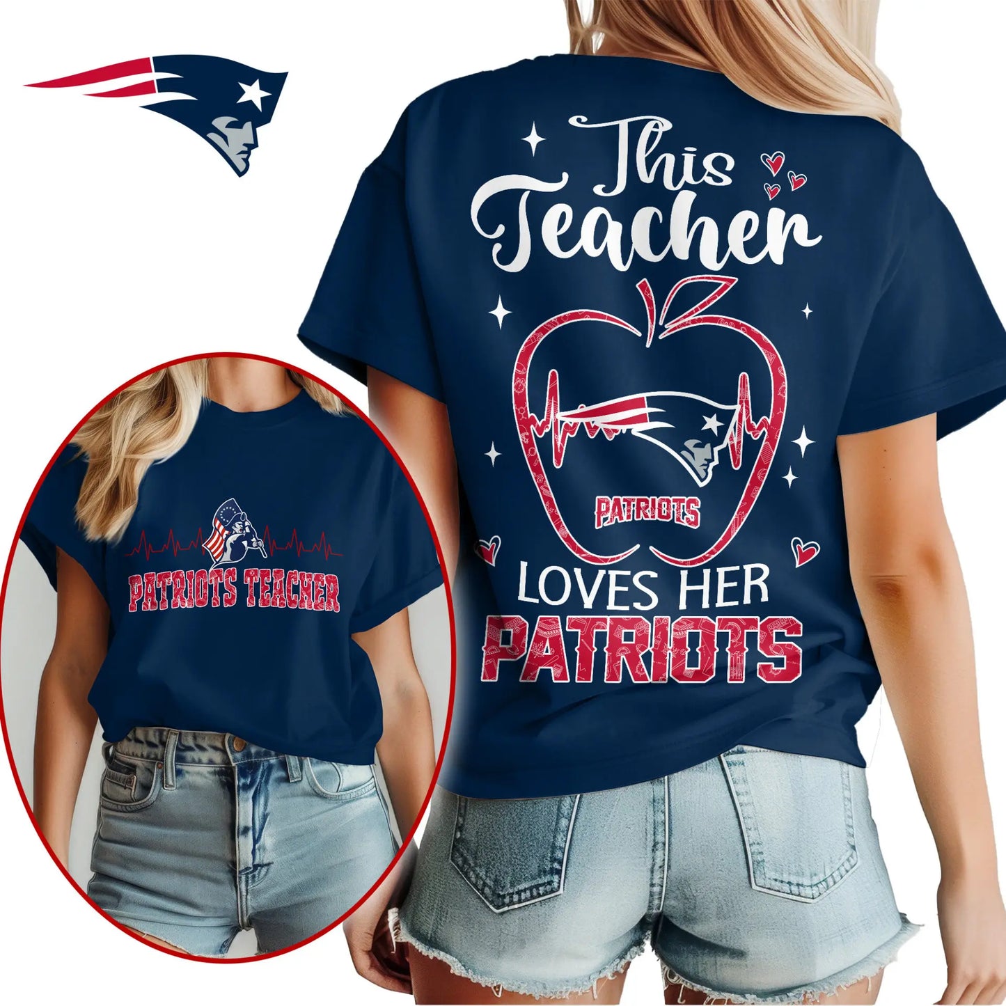 New England Patriots | Premium Teacher Appreciation Month Women Shirt NY – HuddleStyle.com - Image 3