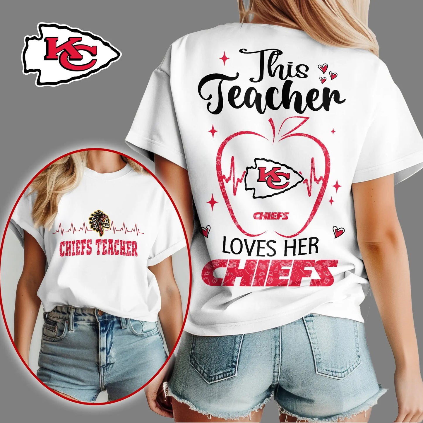 Kansas City Chiefs | Premium Teacher Appreciation Month Women Shirt NY – HuddleStyle.com - Main