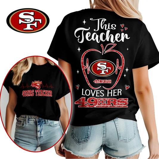 San Francisco 49ers | Premium Teacher Appreciation Month Women Shirt NY – HuddleStyle.com - Main
