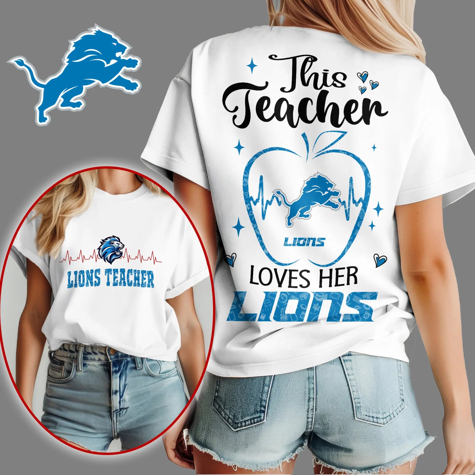 Detroit Lions | Premium Teacher Appreciation Month Women Shirt NY – HuddleStyle.com - Image 4
