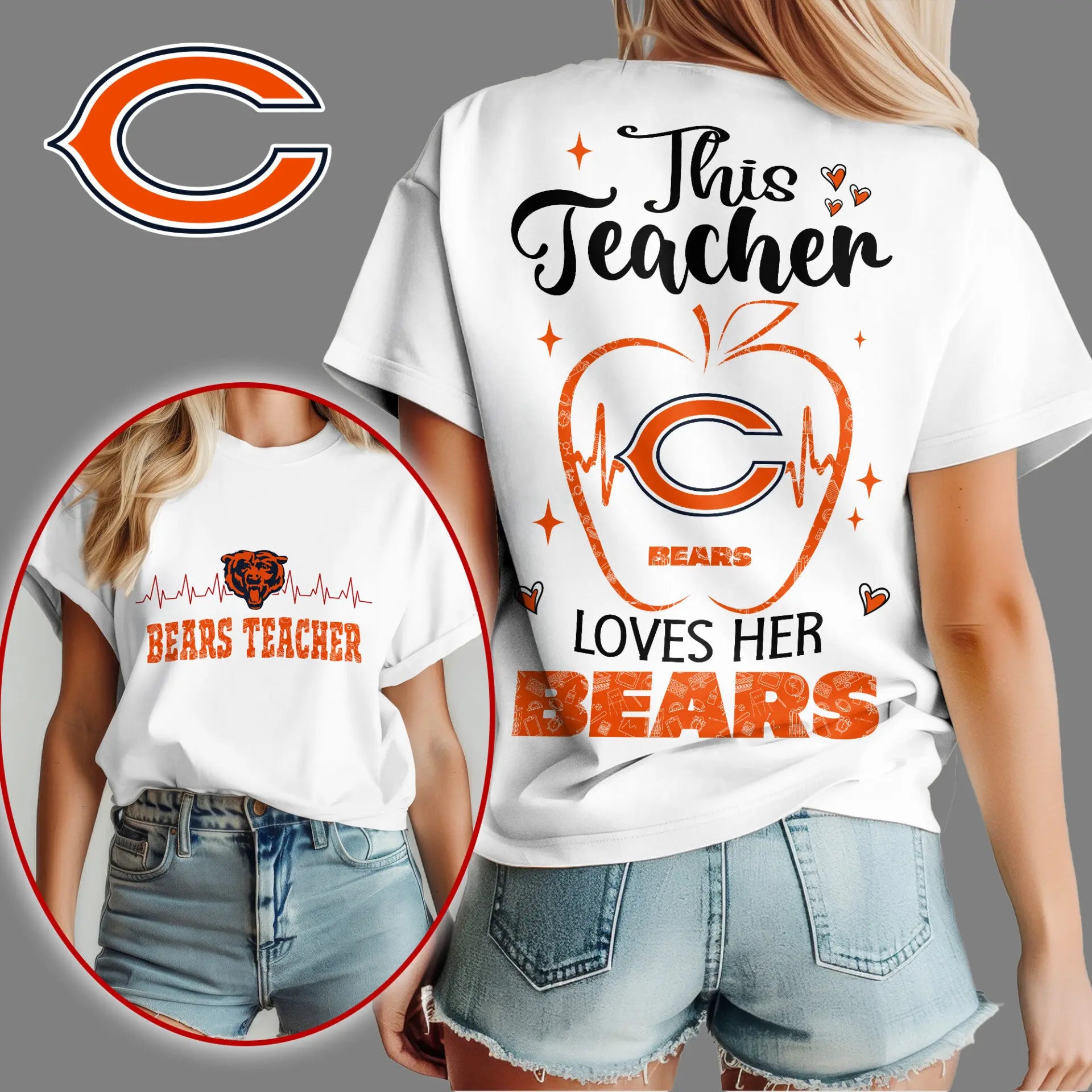 Chicago Bears | Premium Teacher Appreciation Month Women Shirt NY – HuddleStyle.com - Image 4