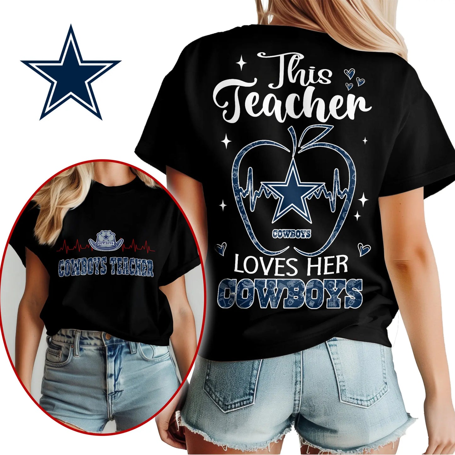 Dallas Cowboys | Premium Teacher Appreciation Month Women Shirt NY – HuddleStyle.com - Image 4