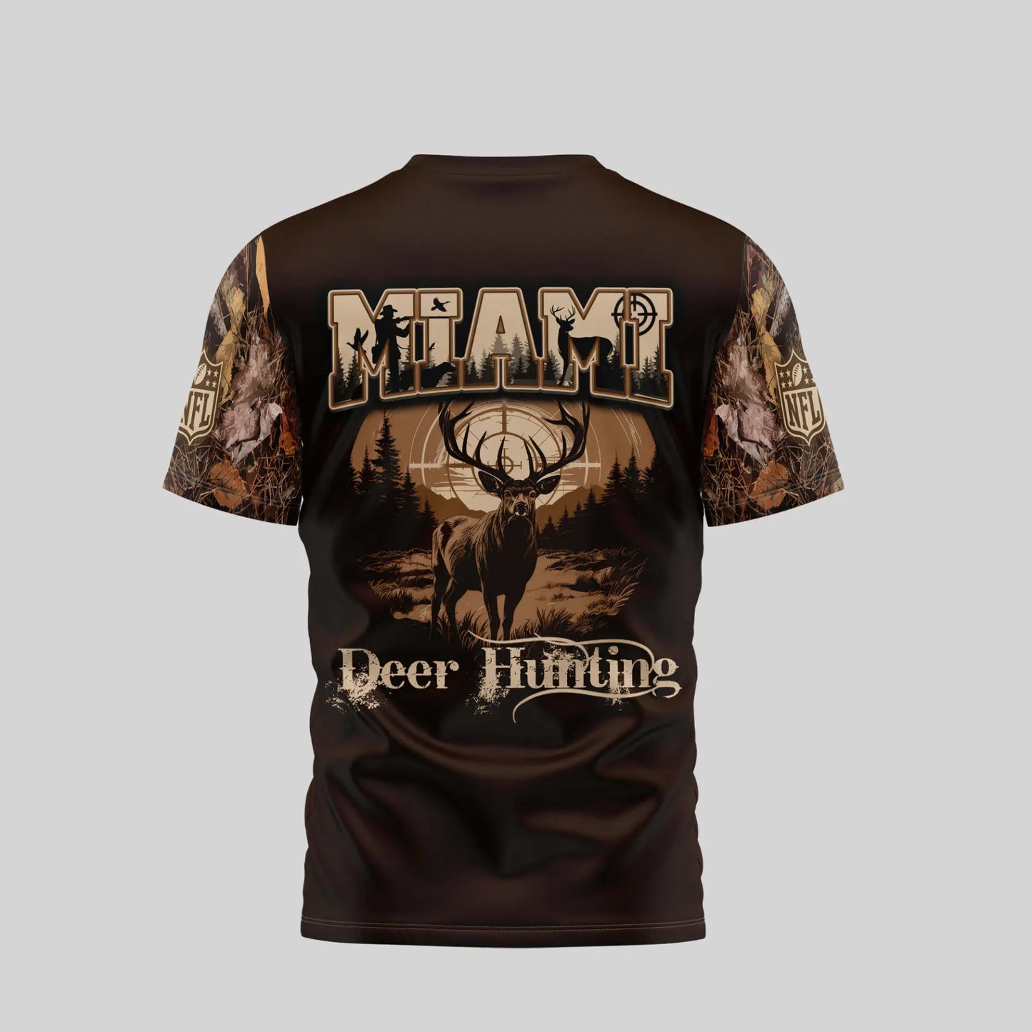 Miami Dolphins | Premium NFL Deer Hunting 3D Shirt TD – HuddleStyle.com - Image 3