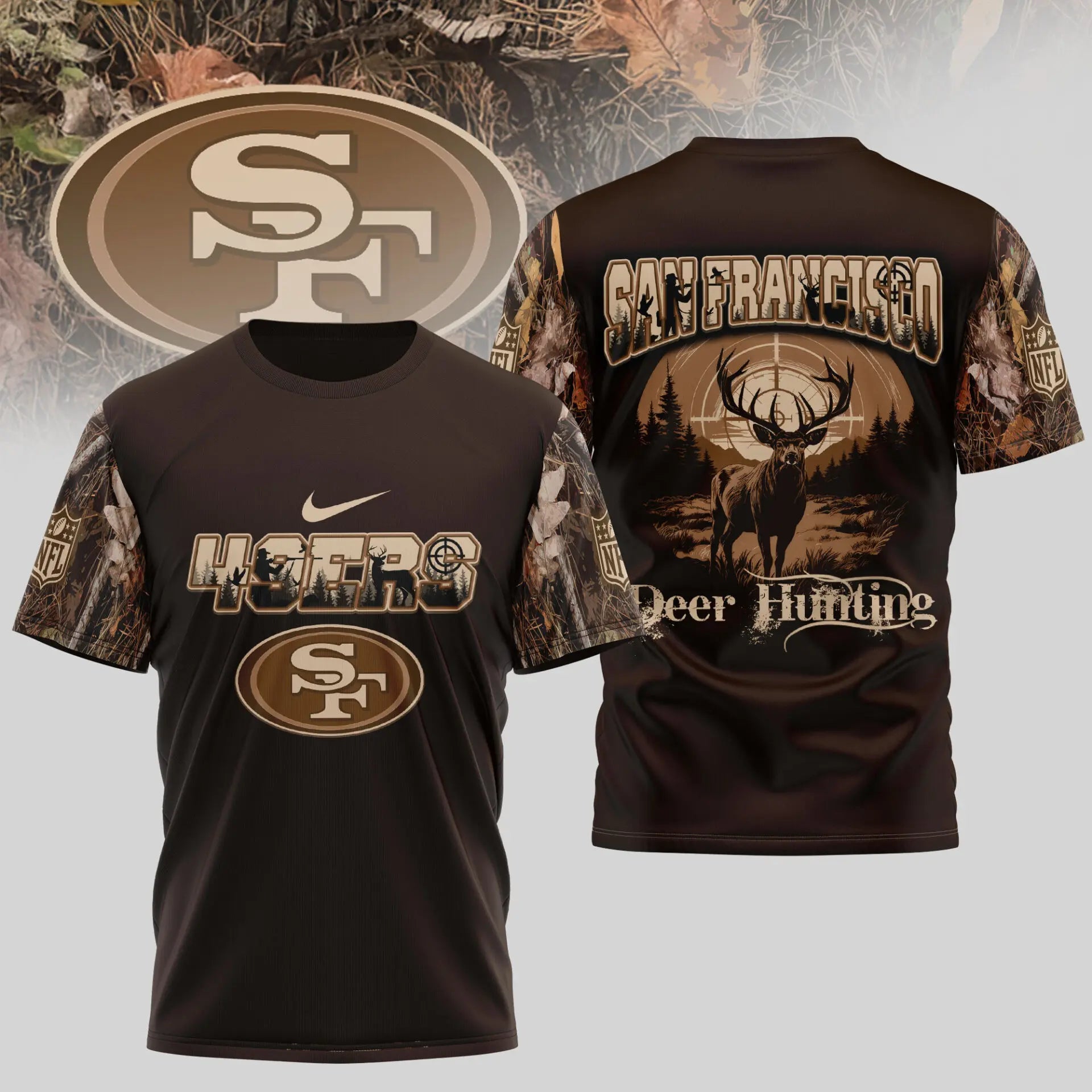 San Francisco 49ers | Premium NFL Deer Hunting 3D Shirt TD – HuddleStyle.com - Main