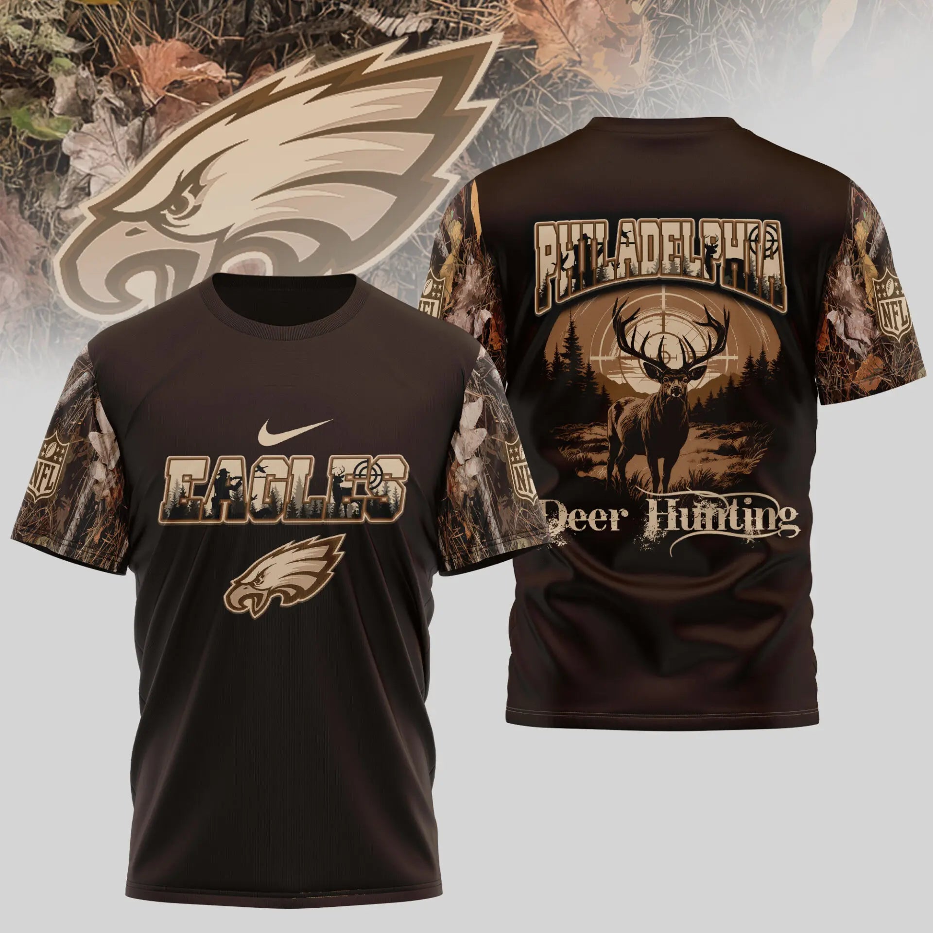 Philadelphia Eagles | Premium NFL Deer Hunting 3D Shirt TD – HuddleStyle.com - Main