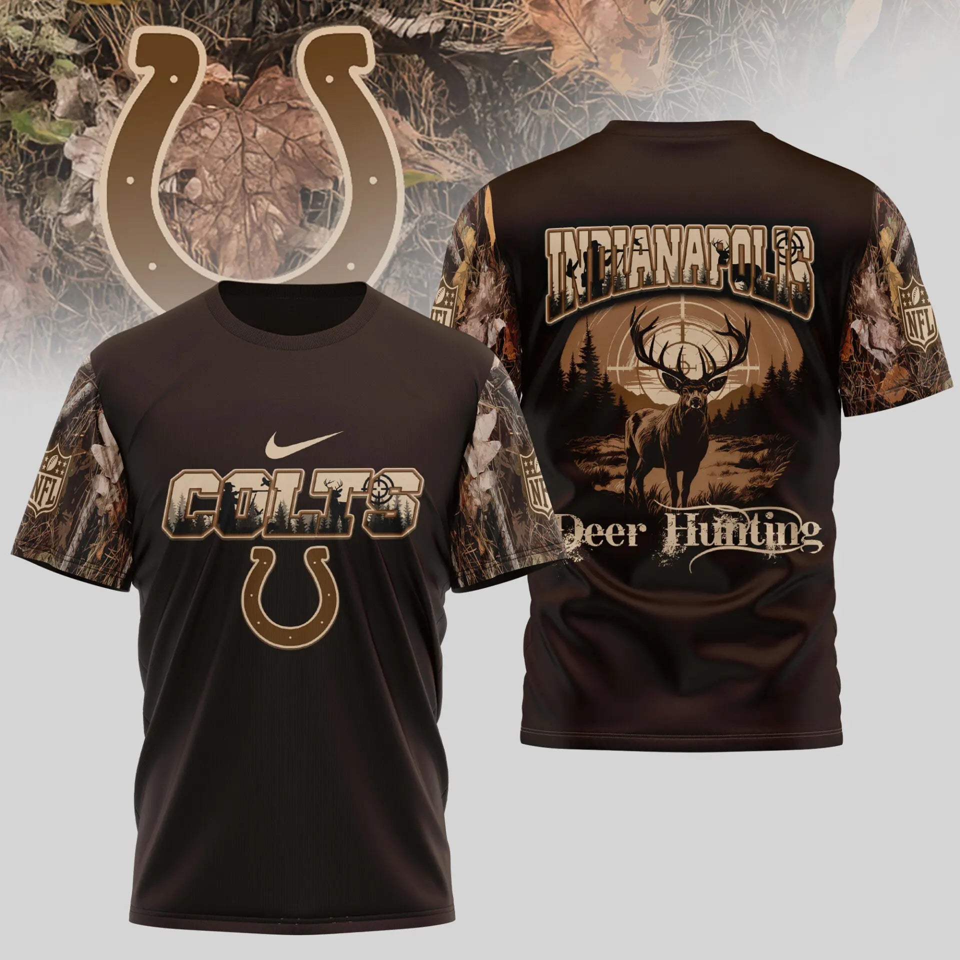 Indianapolis Colts | Premium NFL Deer Hunting 3D Shirt TD – HuddleStyle.com - Image 2