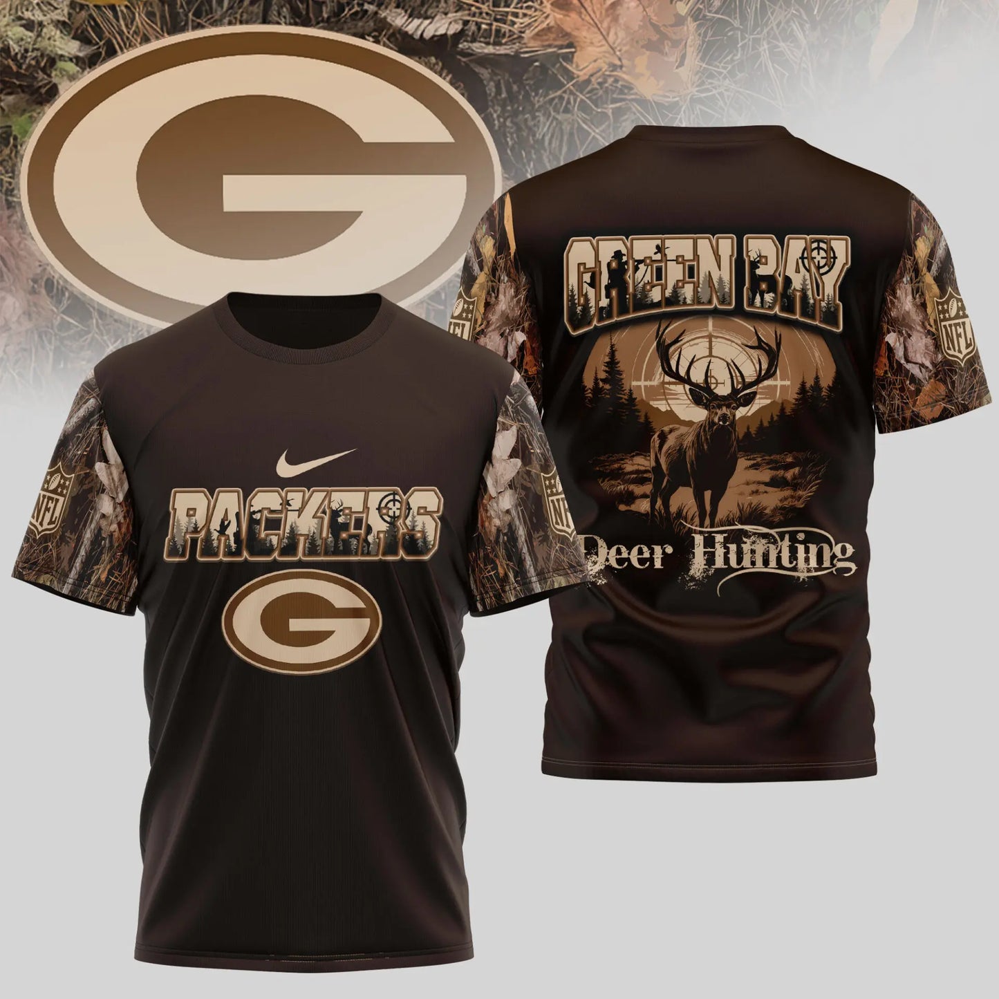 Green Bay Packers | Premium NFL Deer Hunting 3D Shirt TD – HuddleStyle.com - Image 4