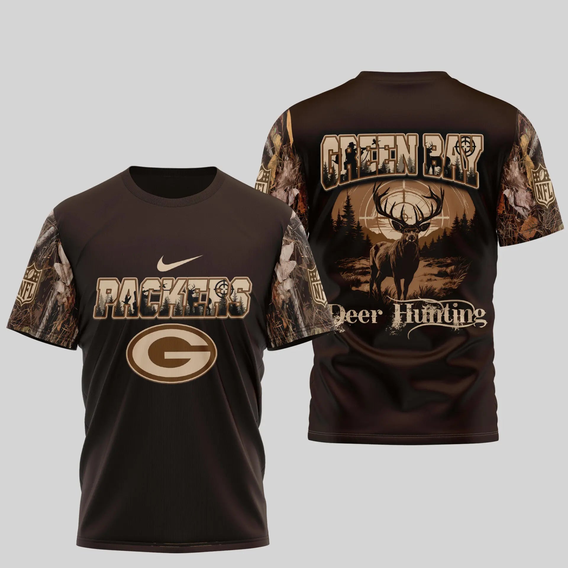 Green Bay Packers | Premium NFL Deer Hunting 3D Shirt TD – HuddleStyle.com - Image 3