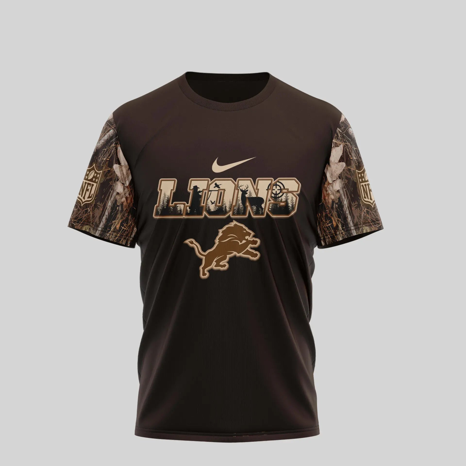 Detroit Lions | Premium NFL Deer Hunting 3D Shirt TD – HuddleStyle.com - Main
